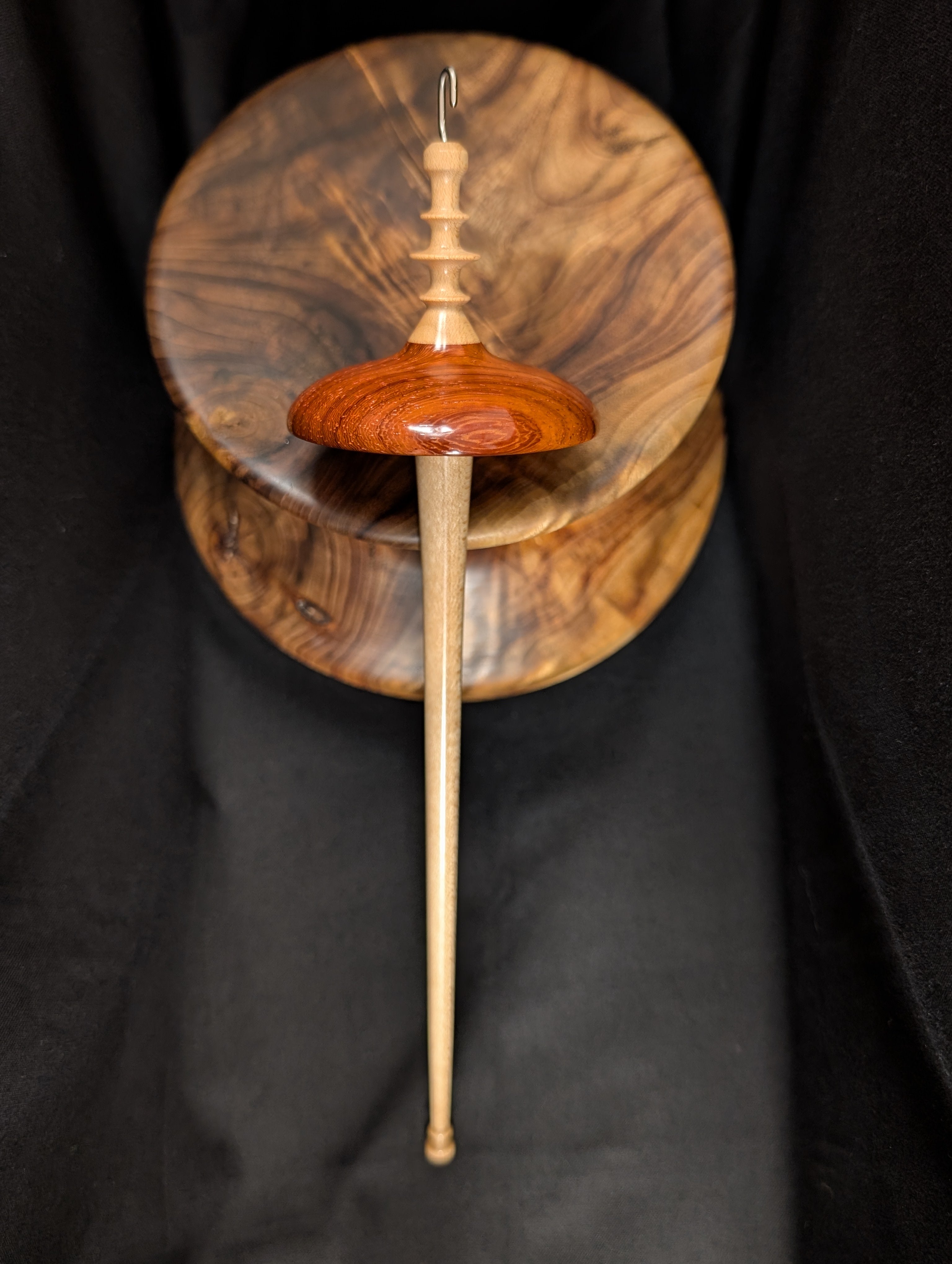 Padauk Top Whorl Drop Spindle