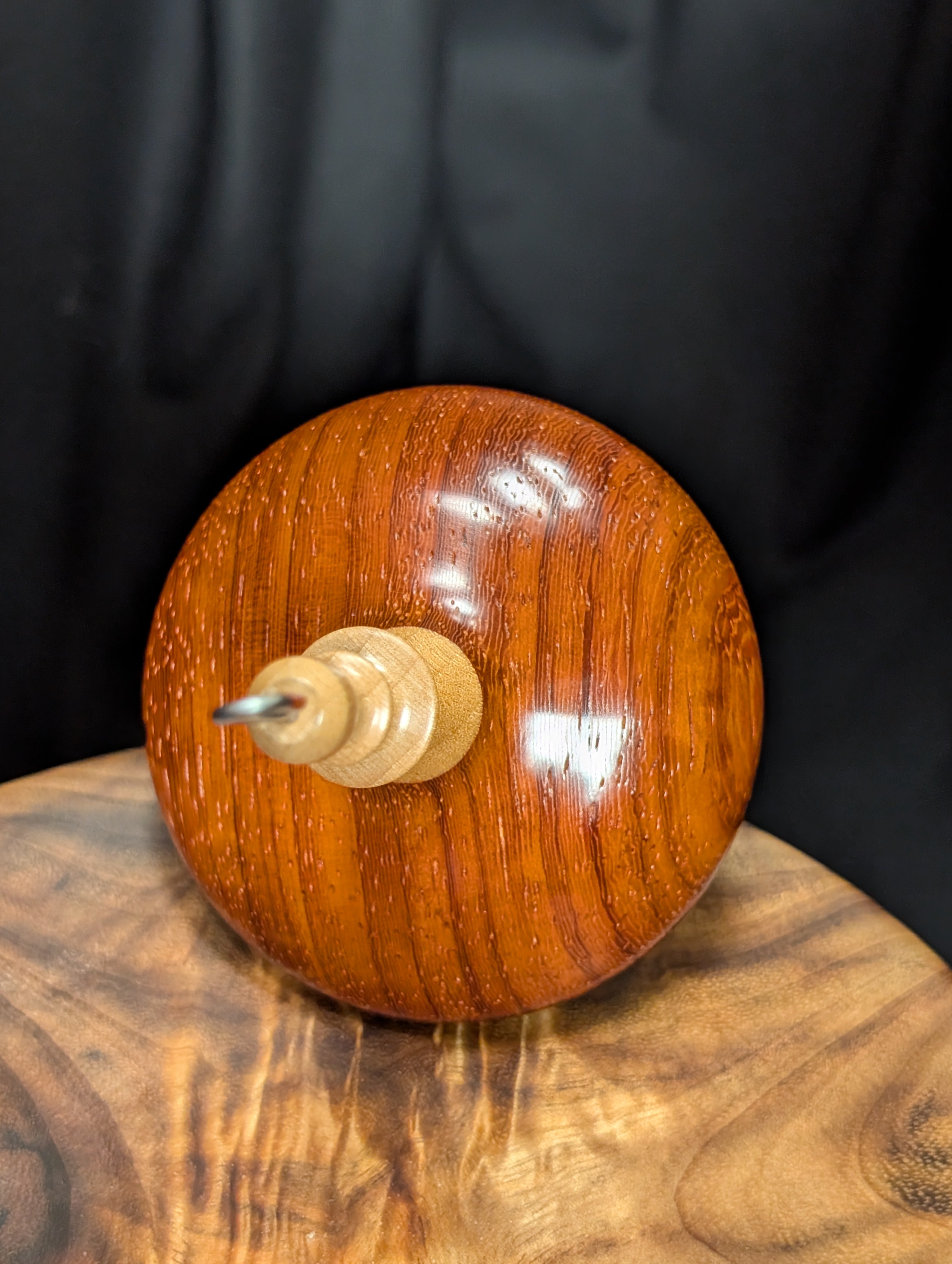 Padauk Top Whorl Drop Spindle