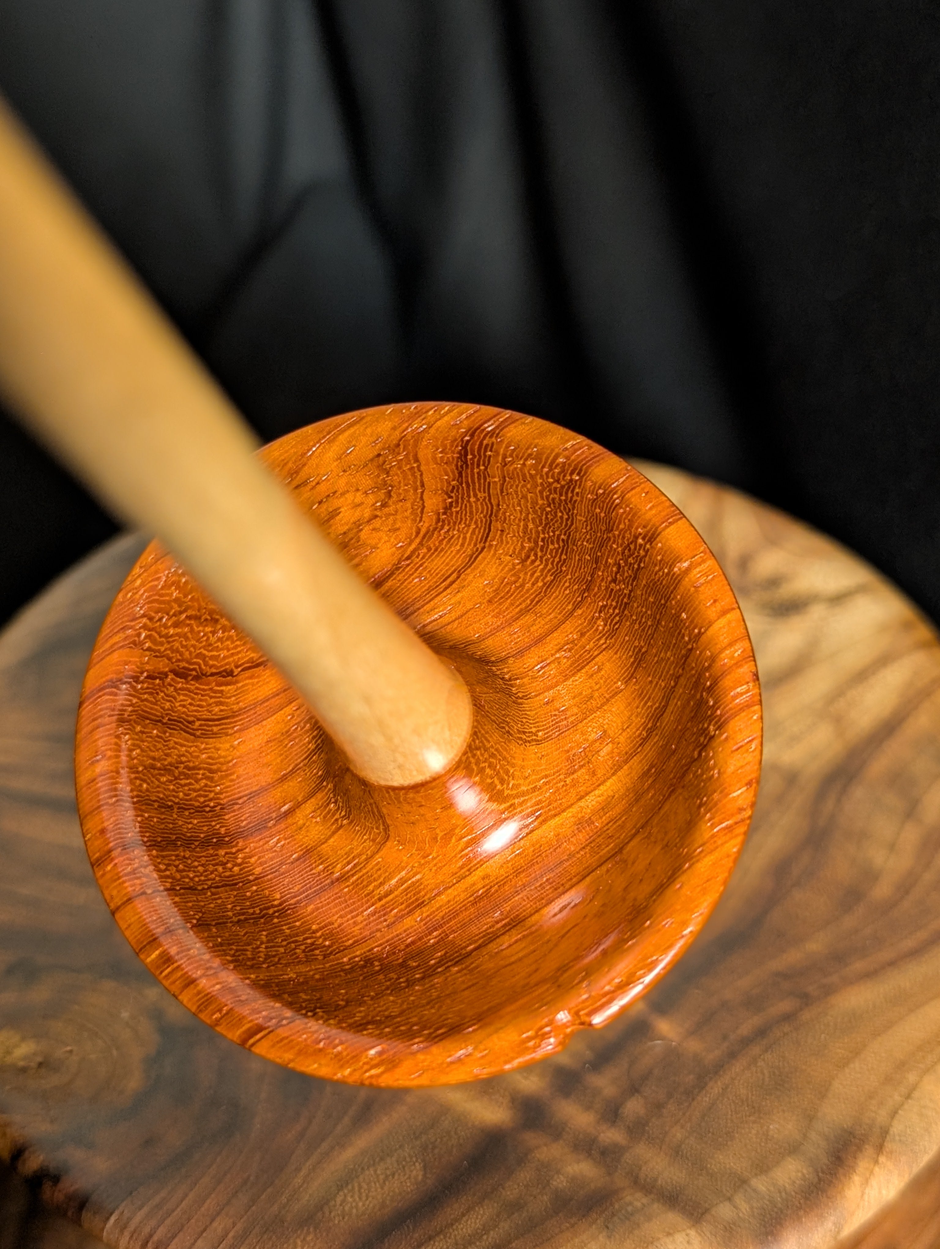 Padauk Top Whorl Drop Spindle