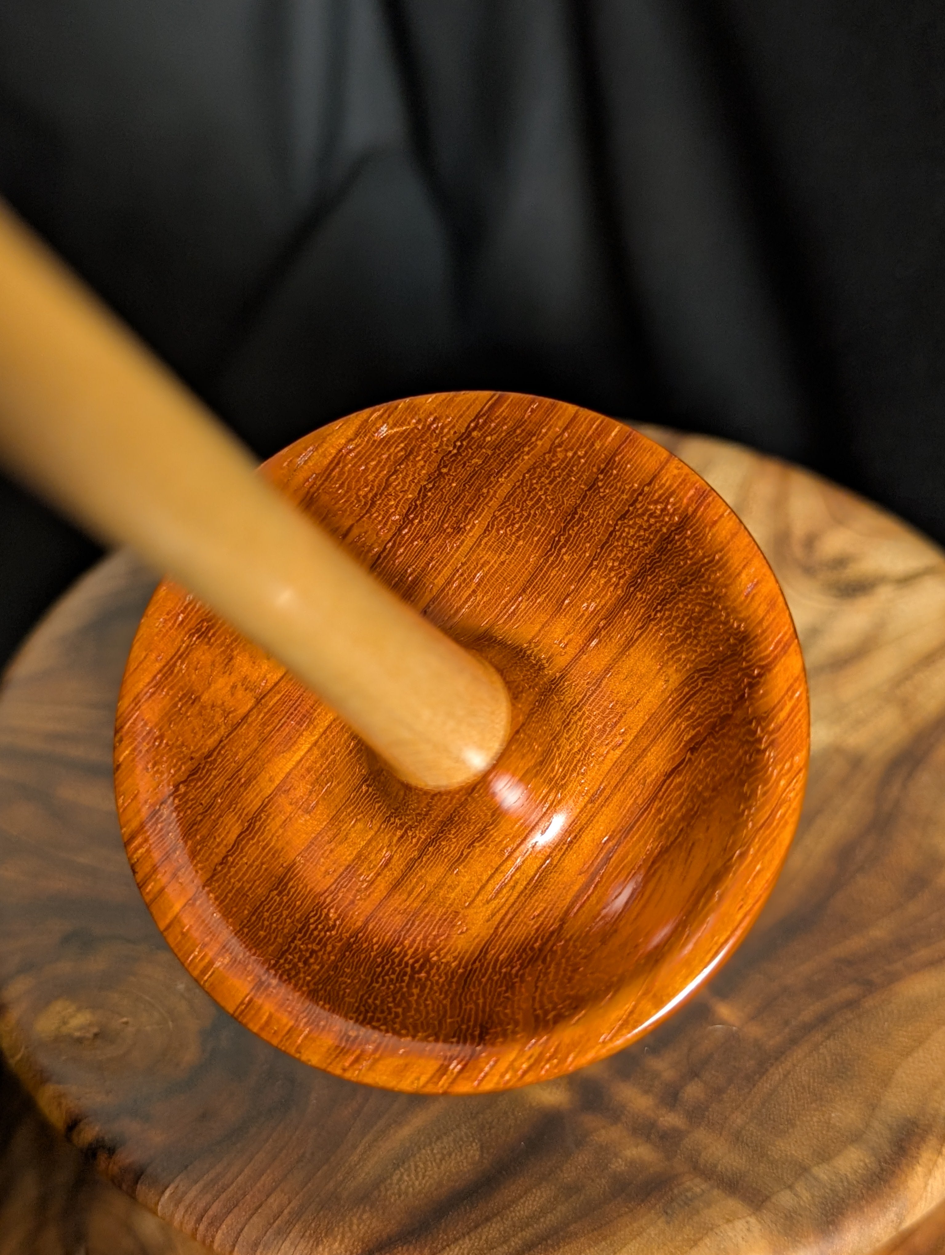 Padauk Top Whorl Drop Spindle