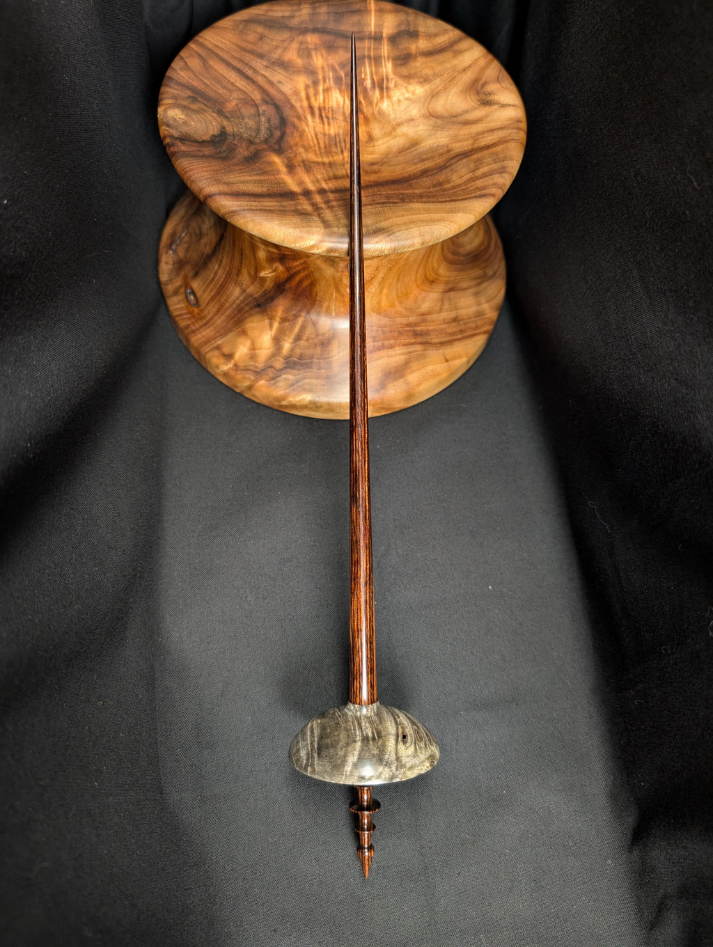 Buckeye Burl Tibetan Supported Spindle