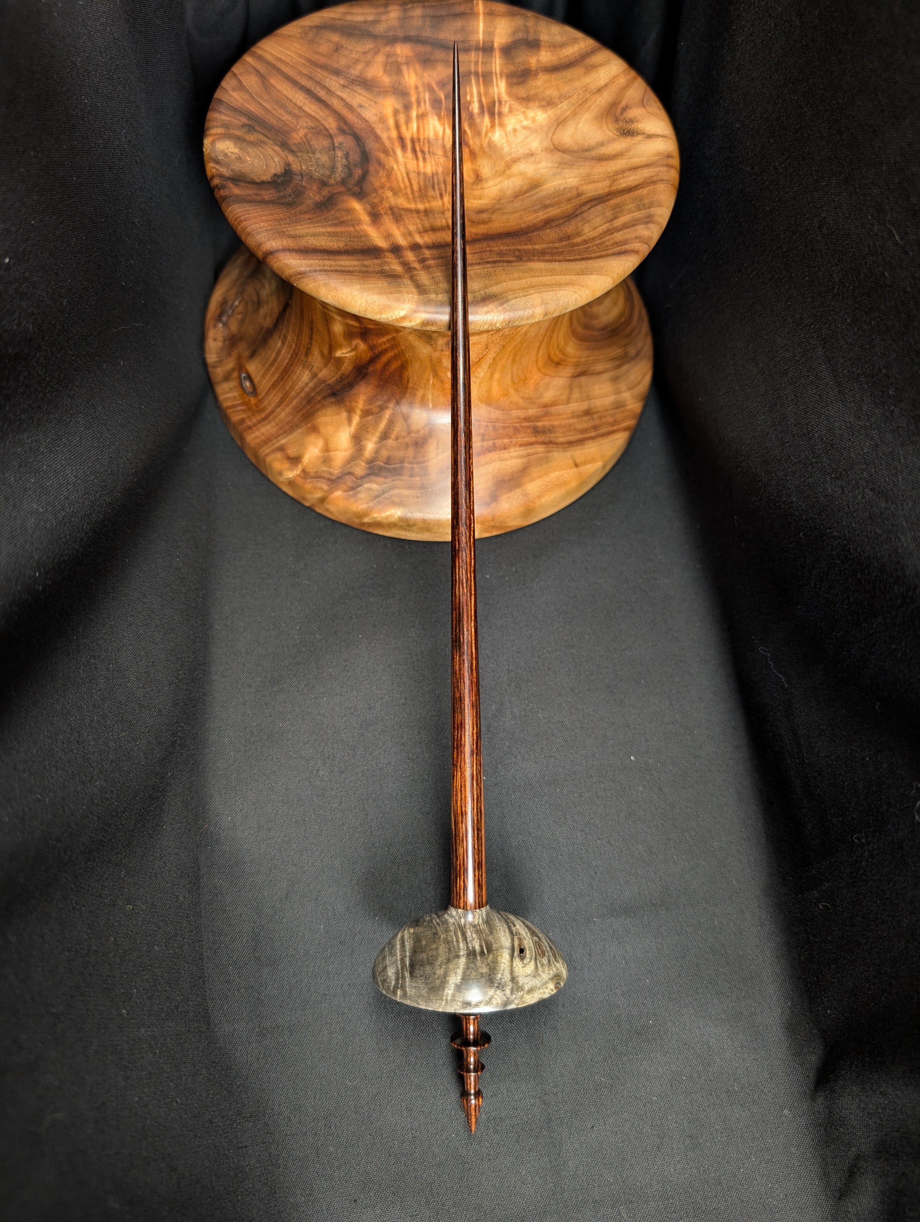 Buckeye Burl Tibetan Supported Spindle