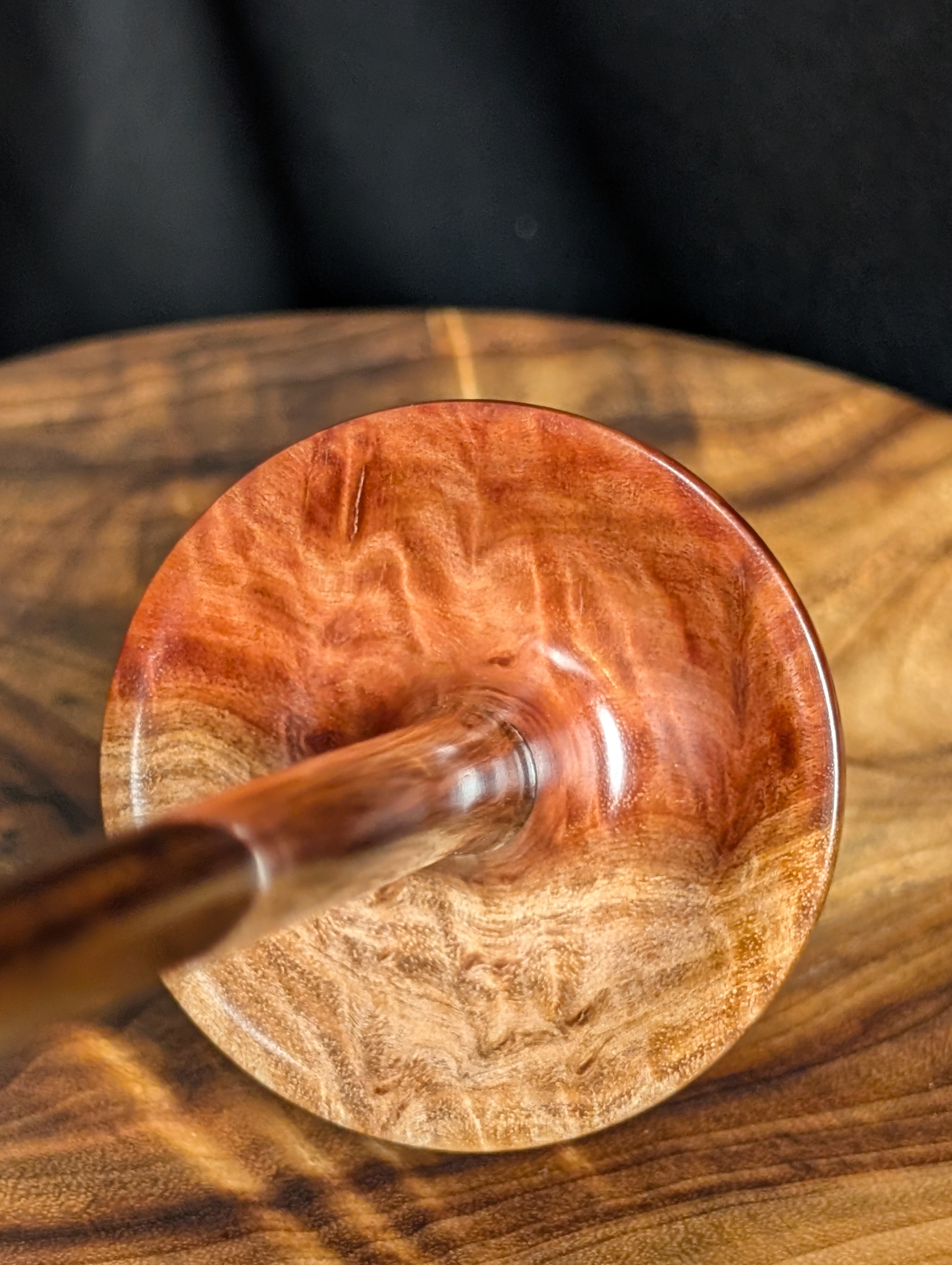 Red Mallee Burl Tibetan Supported Spindle