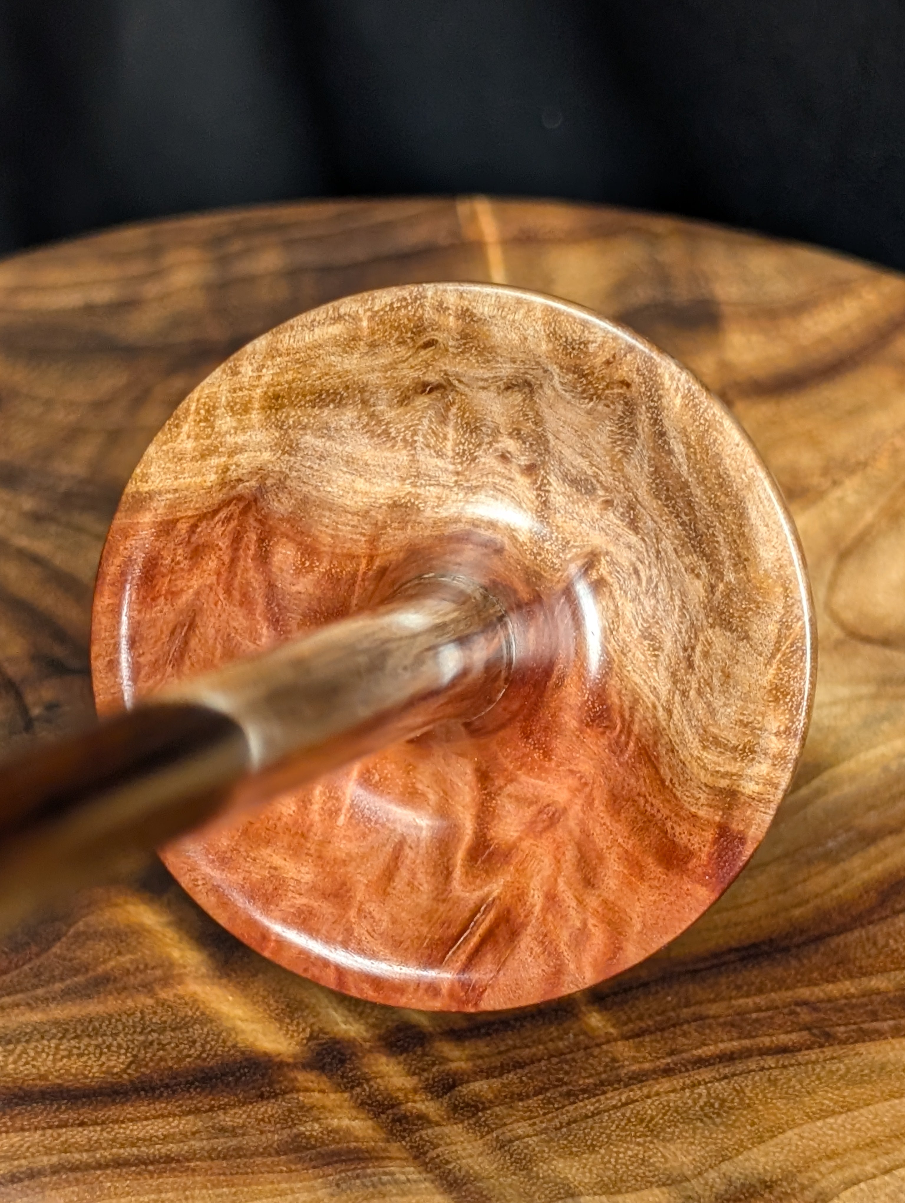 Red Mallee Burl Tibetan Supported Spindle