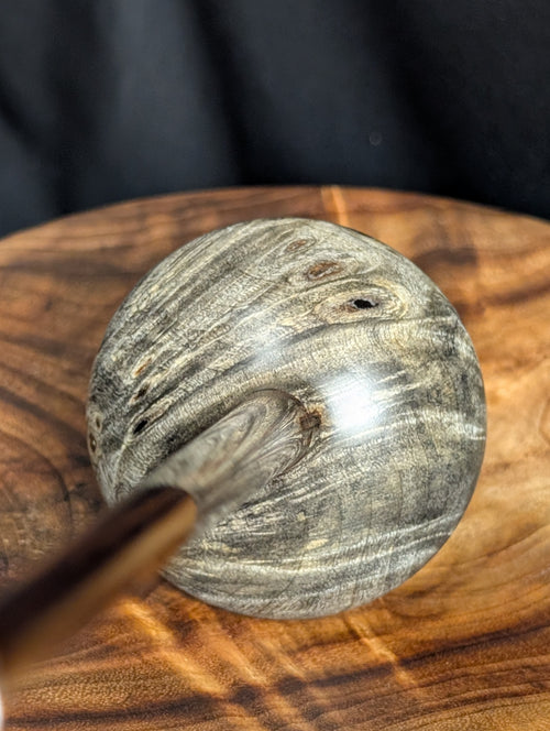 Buckeye Burl Tibetan Supported Spindle