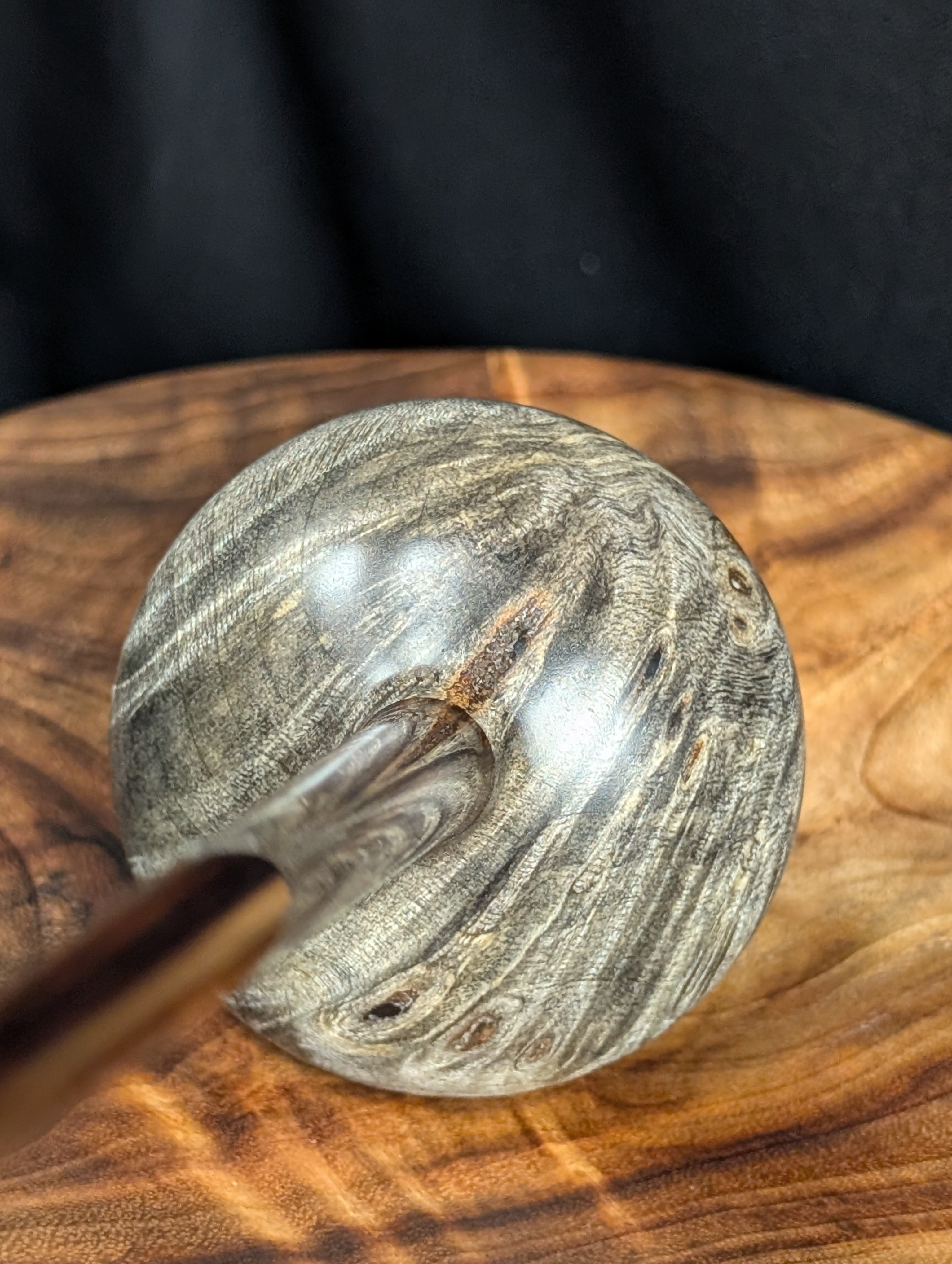 Buckeye Burl Tibetan Supported Spindle