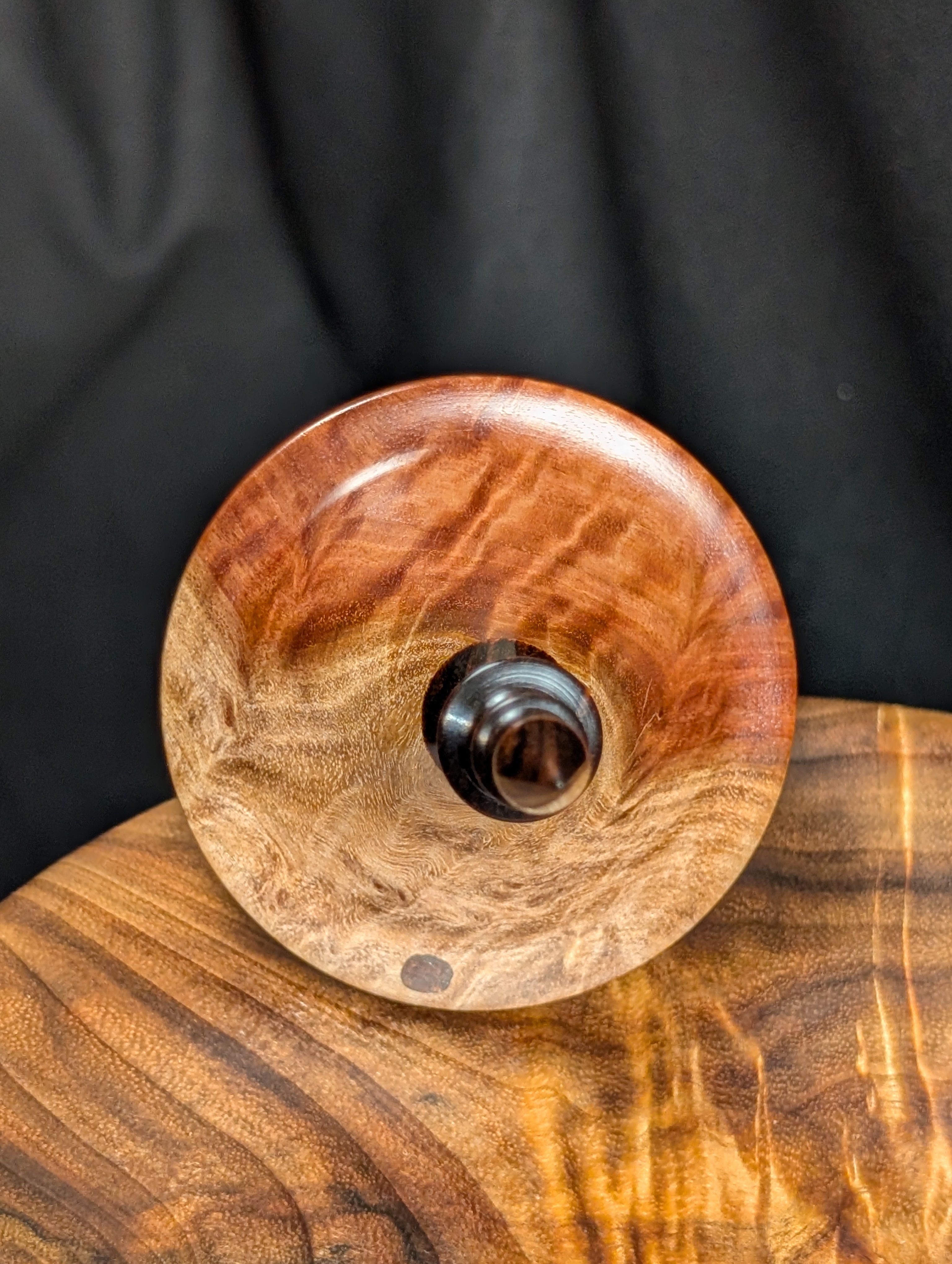 Red Mallee Burl Tibetan Supported Spindle