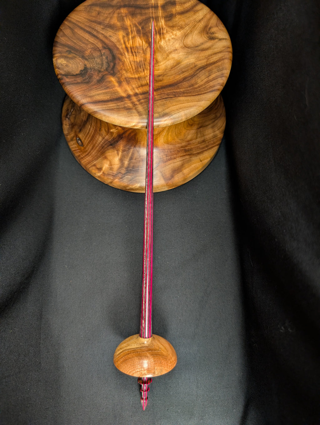 Honey Locust (UV Reactive) Tibetan Support Spindle