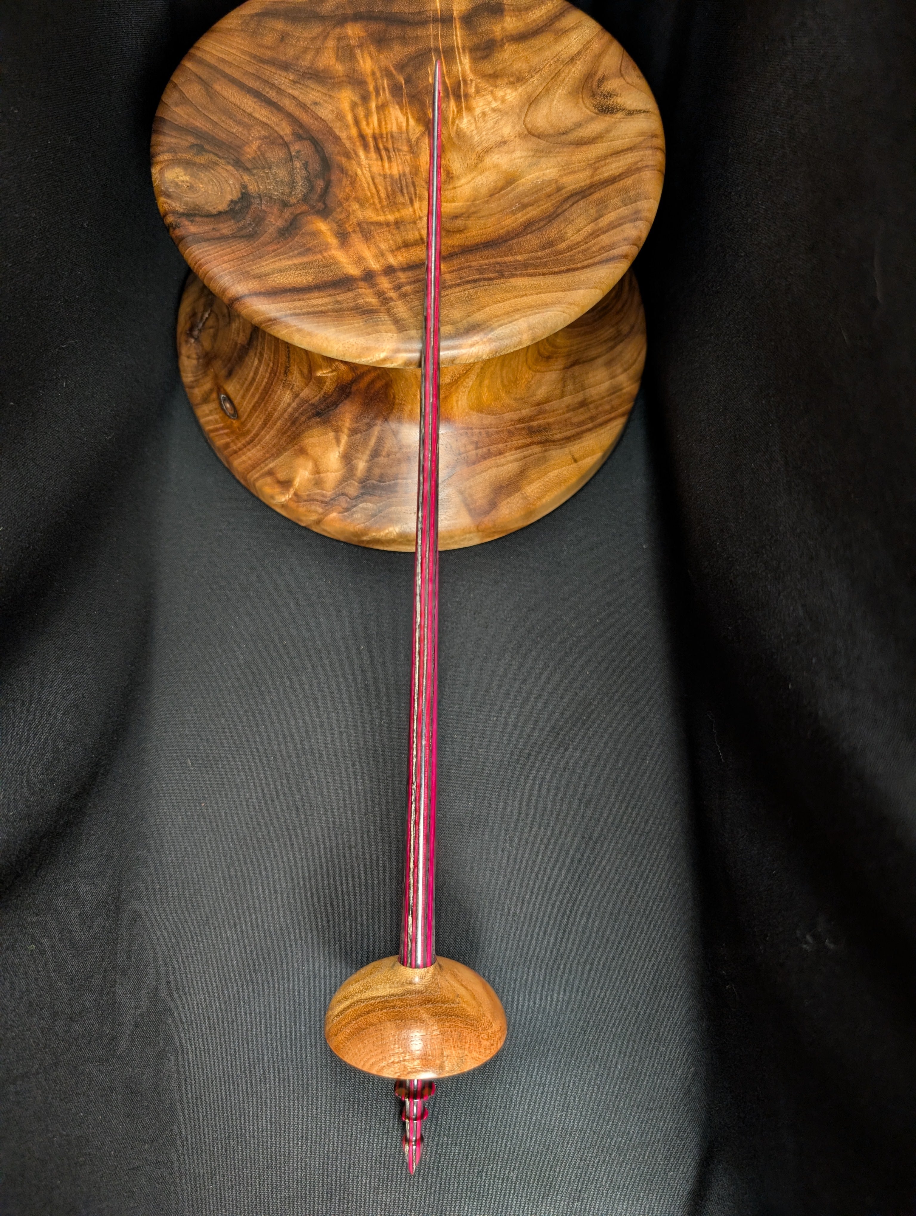 Honey Locust (UV Reactive) Tibetan Support Spindle