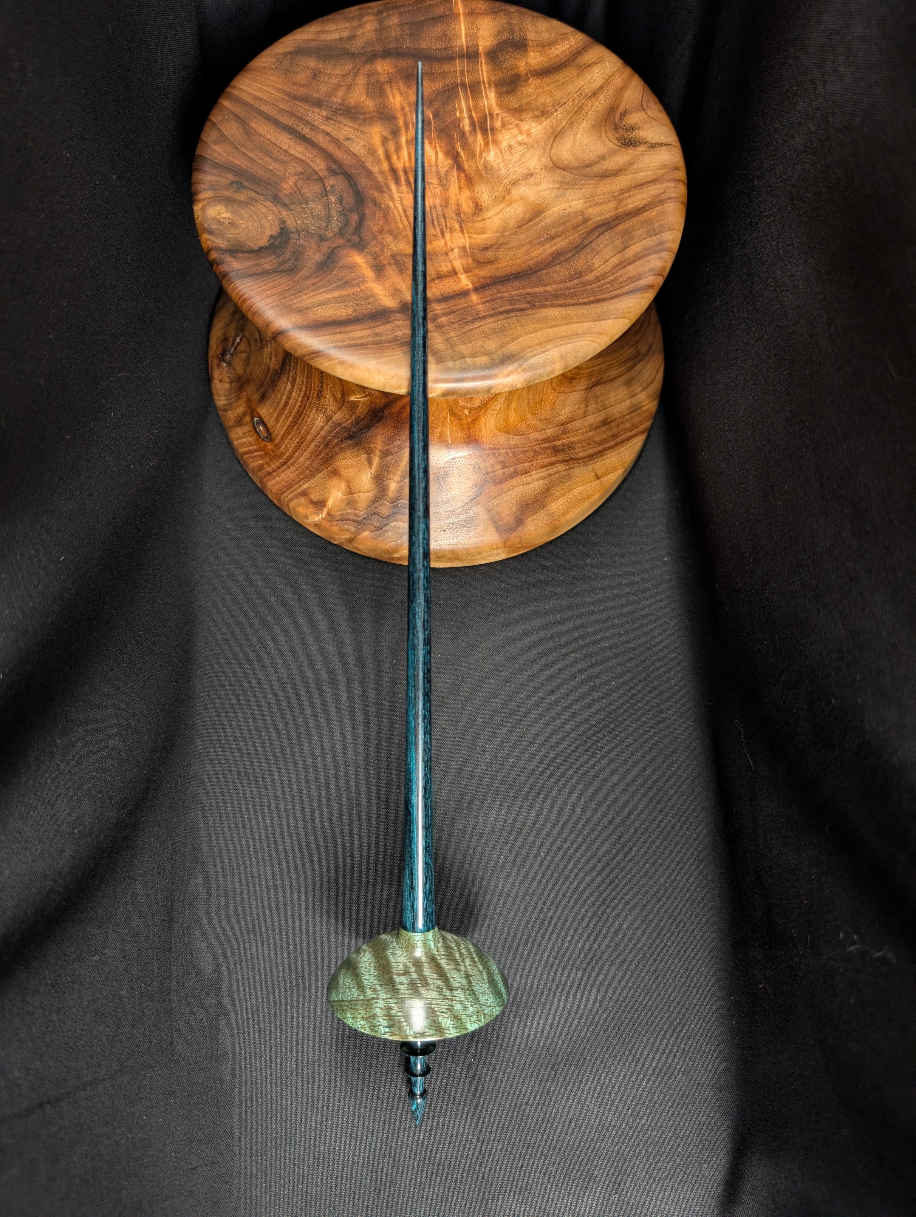 Curly Mango (Blue) Tibetan Support Spindle