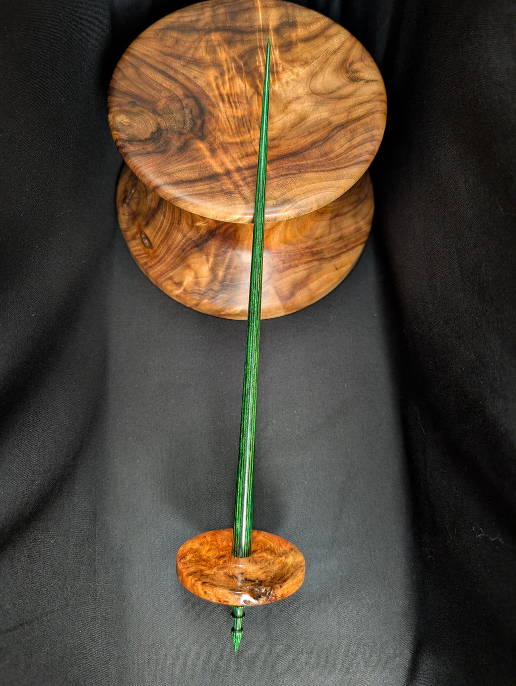 Amboyna Burl Tibetan Support Spindle