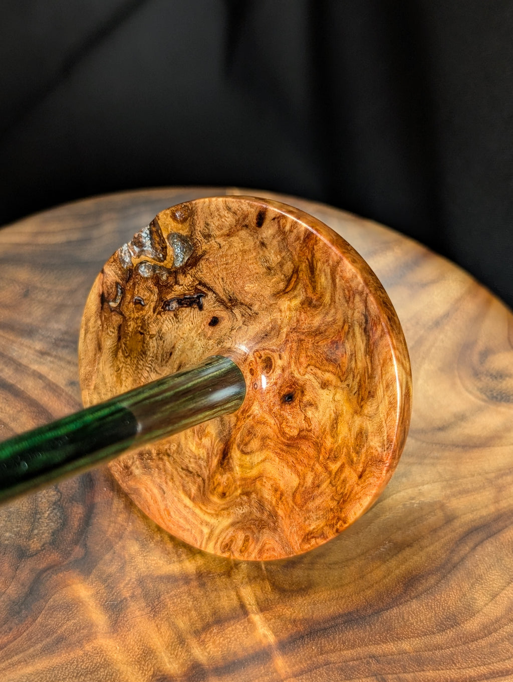 Amboyna Burl Tibetan Support Spindle