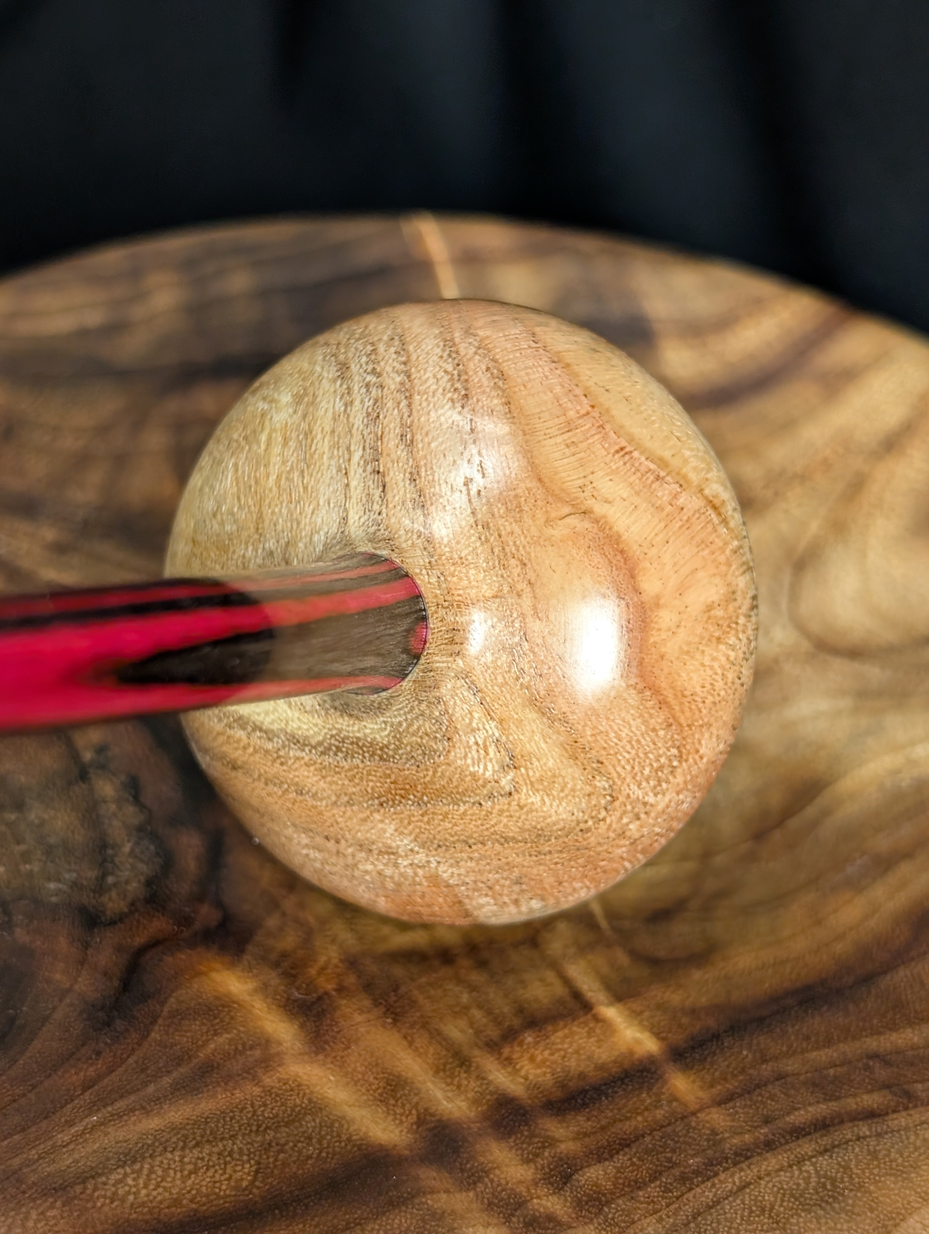 Honey Locust (UV Reactive) Tibetan Support Spindle