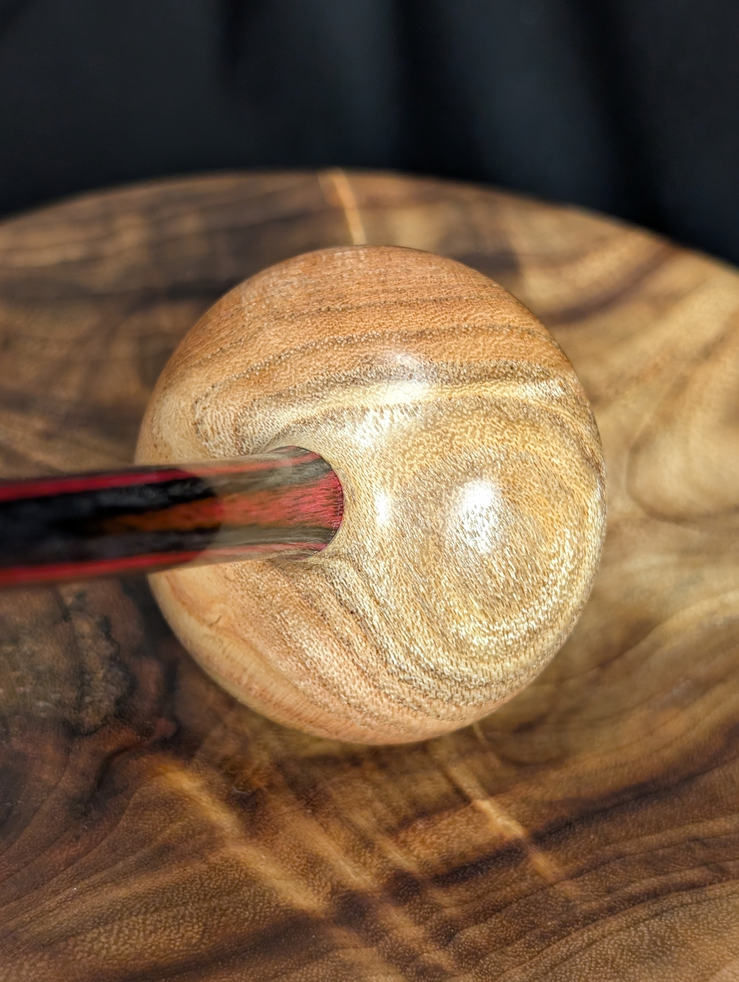 Honey Locust (UV Reactive) Tibetan Support Spindle