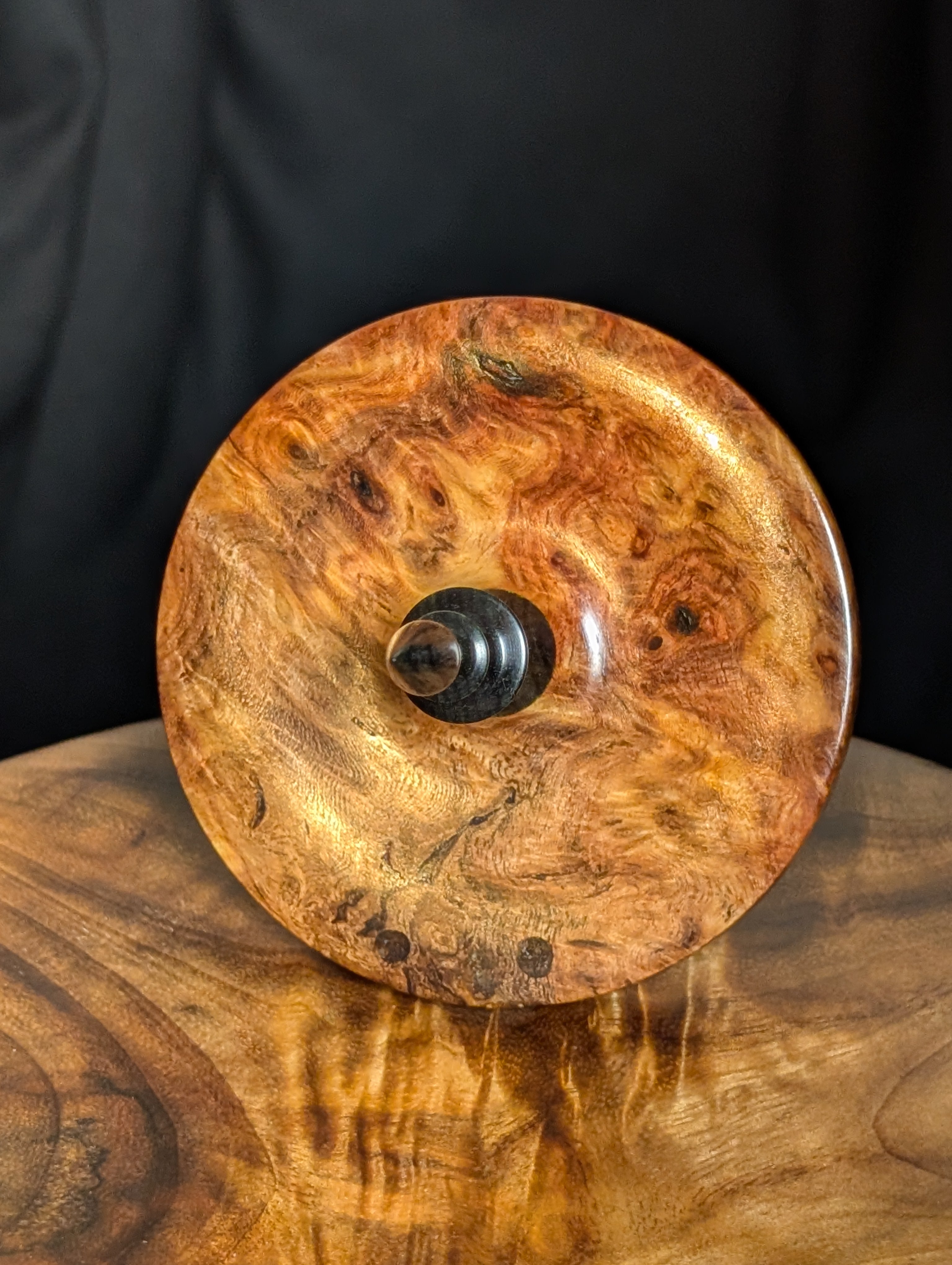 Amboyna Burl Tibetan Support Spindle