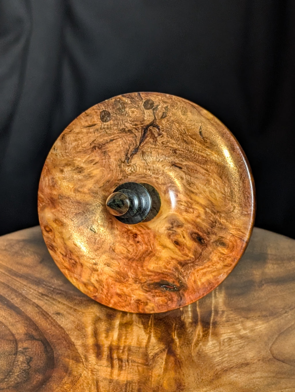 Amboyna Burl Tibetan Support Spindle