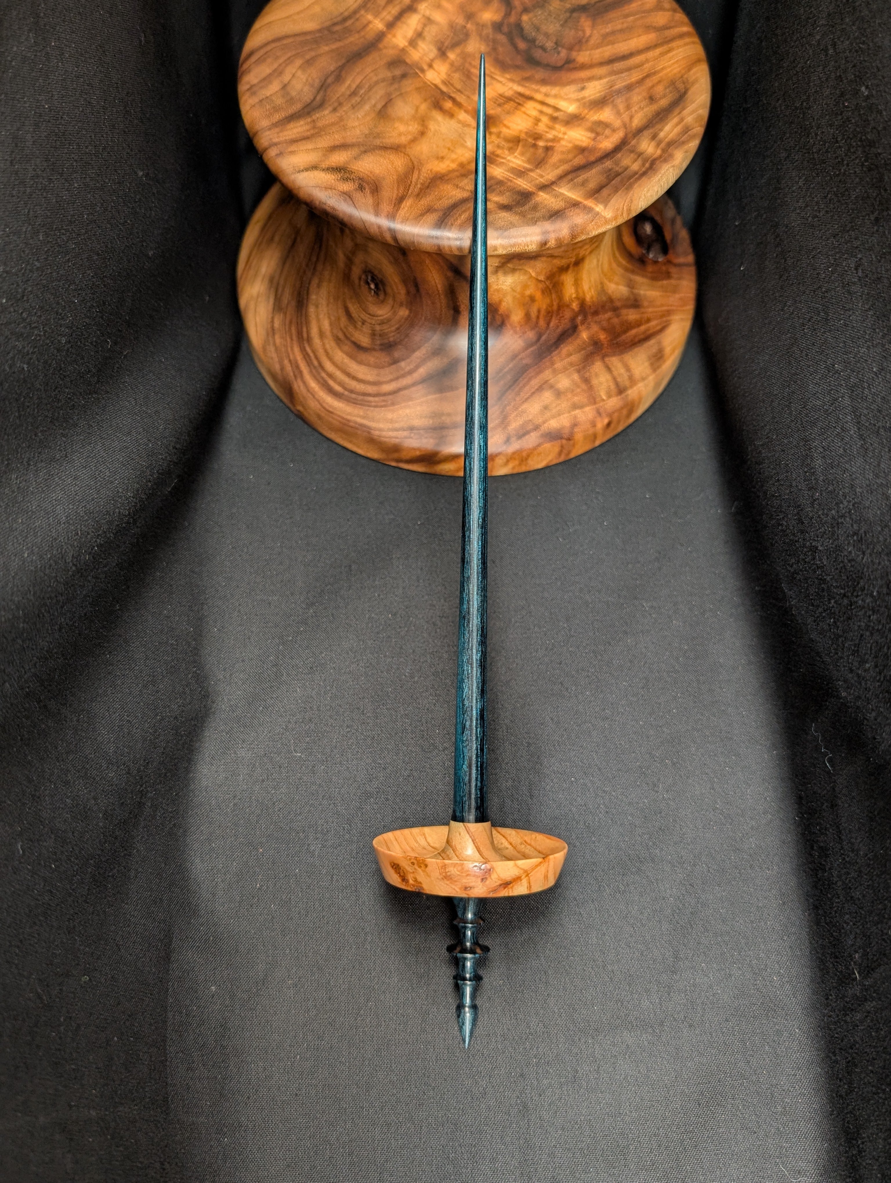 10" Mystery Burl Tibetan Support Spindle