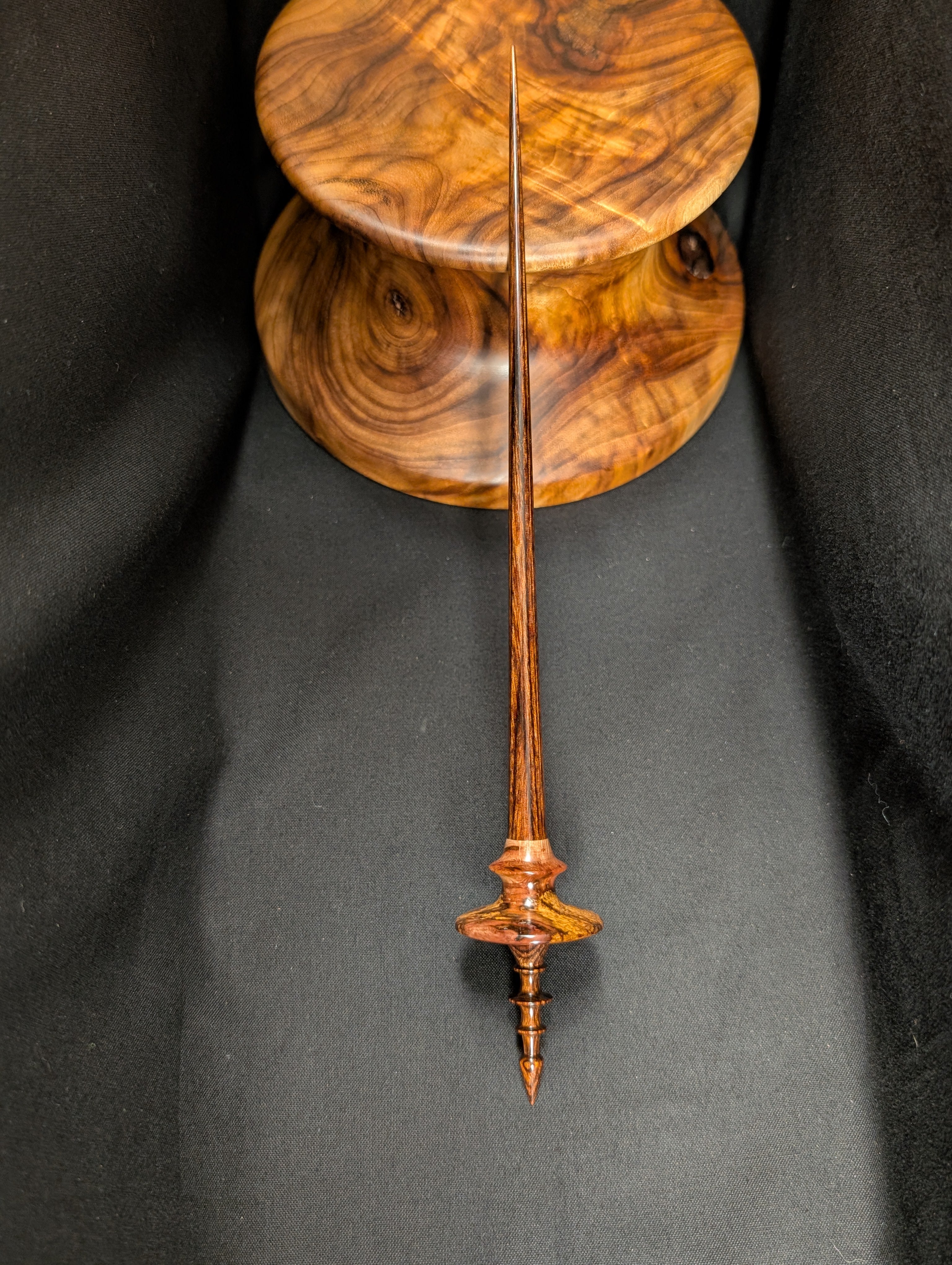 10" Weru Burl Tibeadan Support Spindle