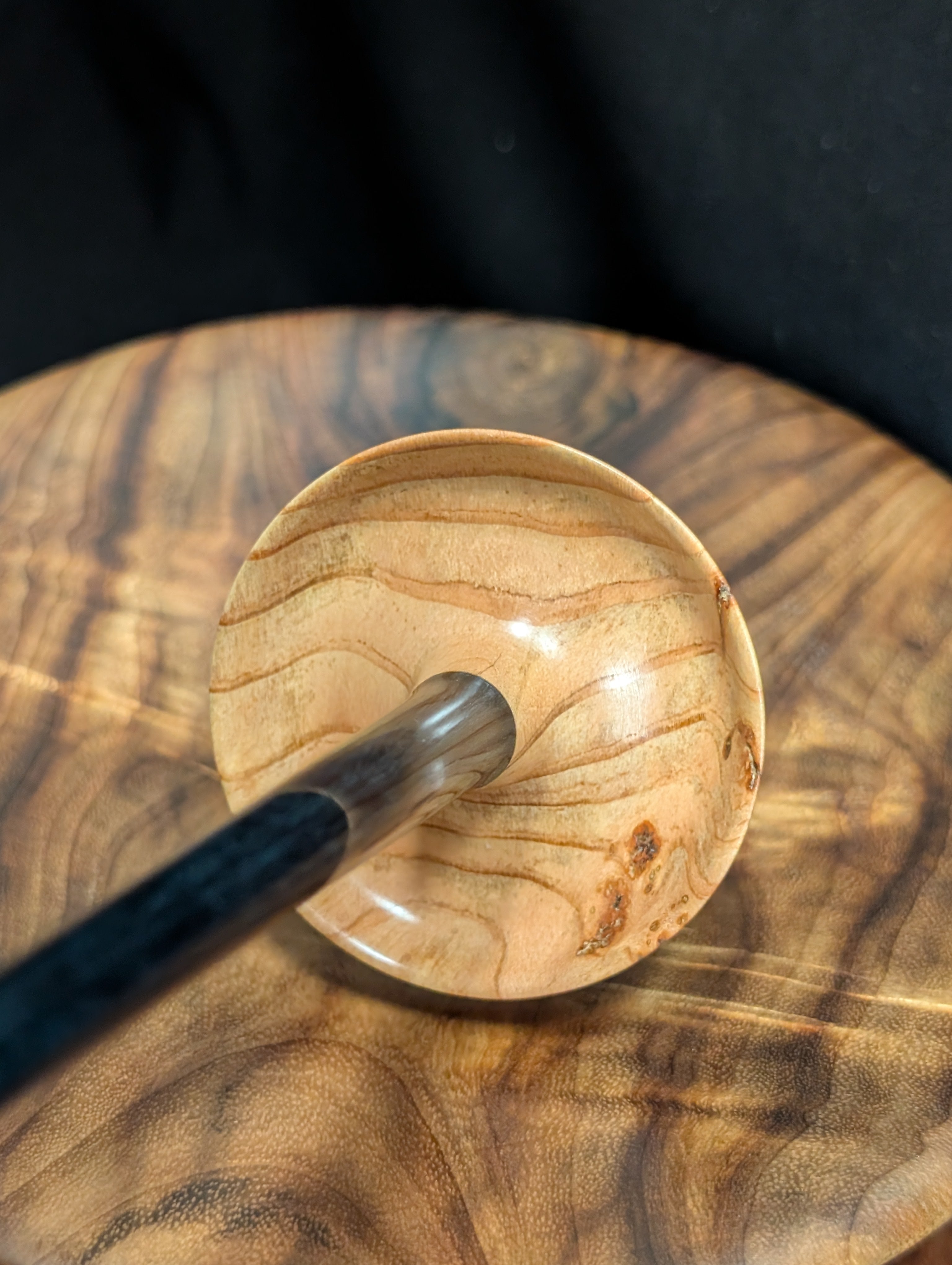 10" Mystery Burl Tibetan Support Spindle