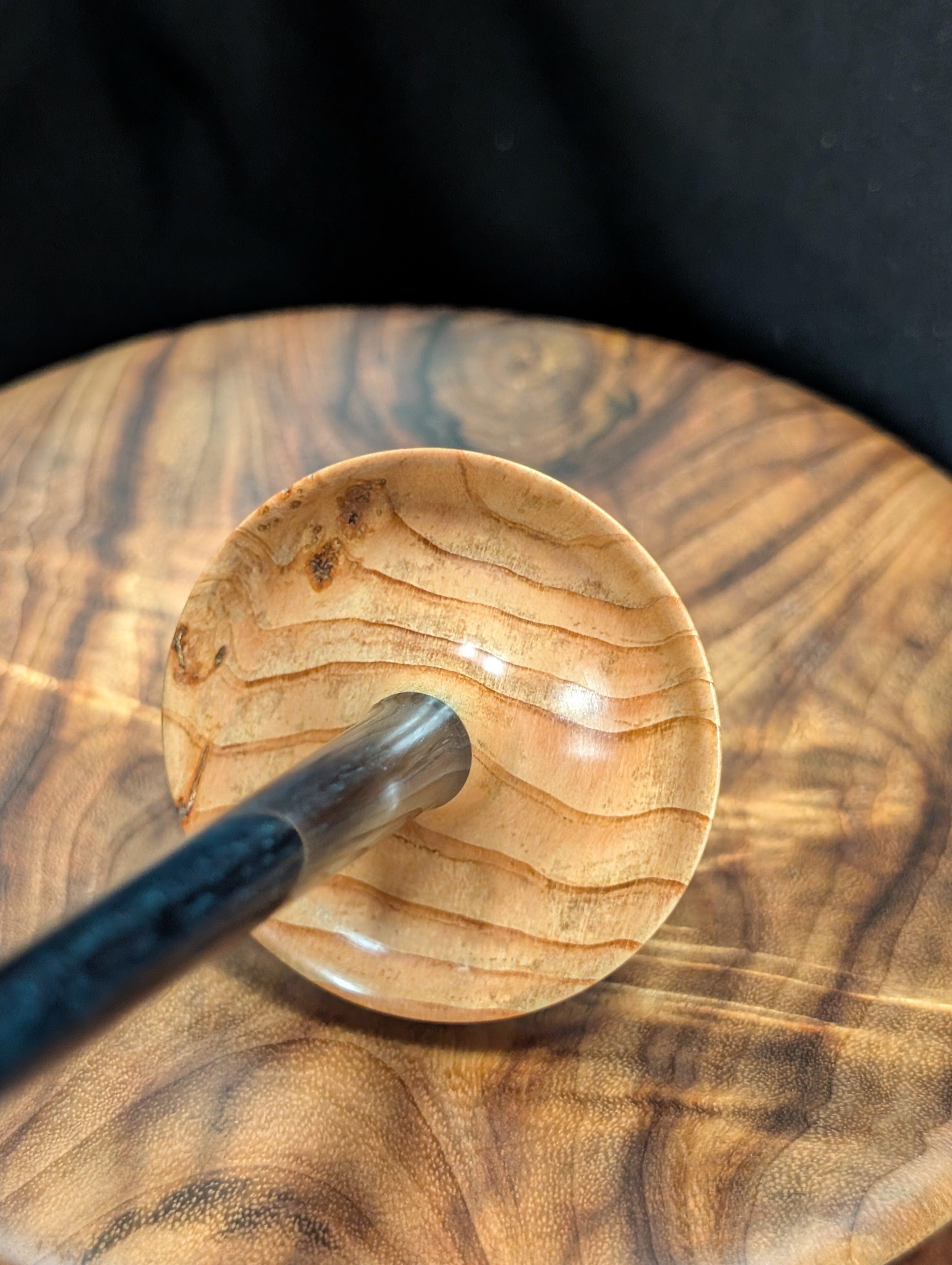 10" Mystery Burl Tibetan Support Spindle