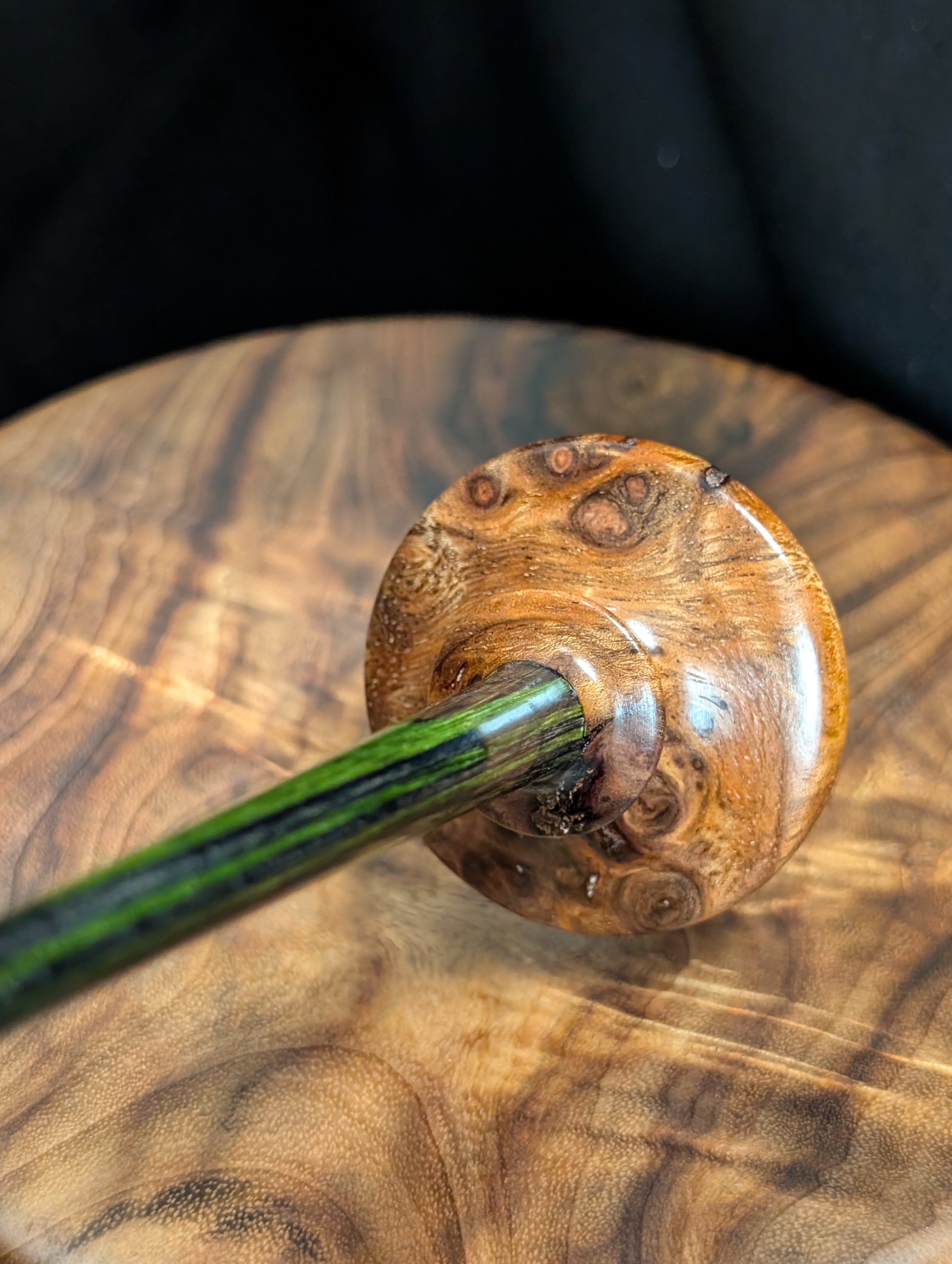 10" Weru Burl Tibeadan Support Spindle
