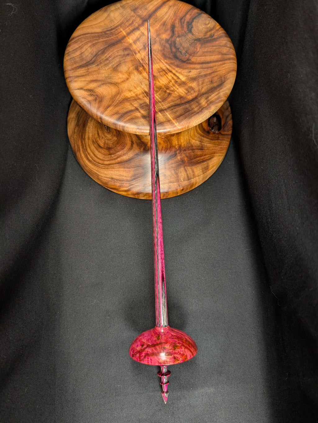 Ash Burl Tibetan Support Spindle