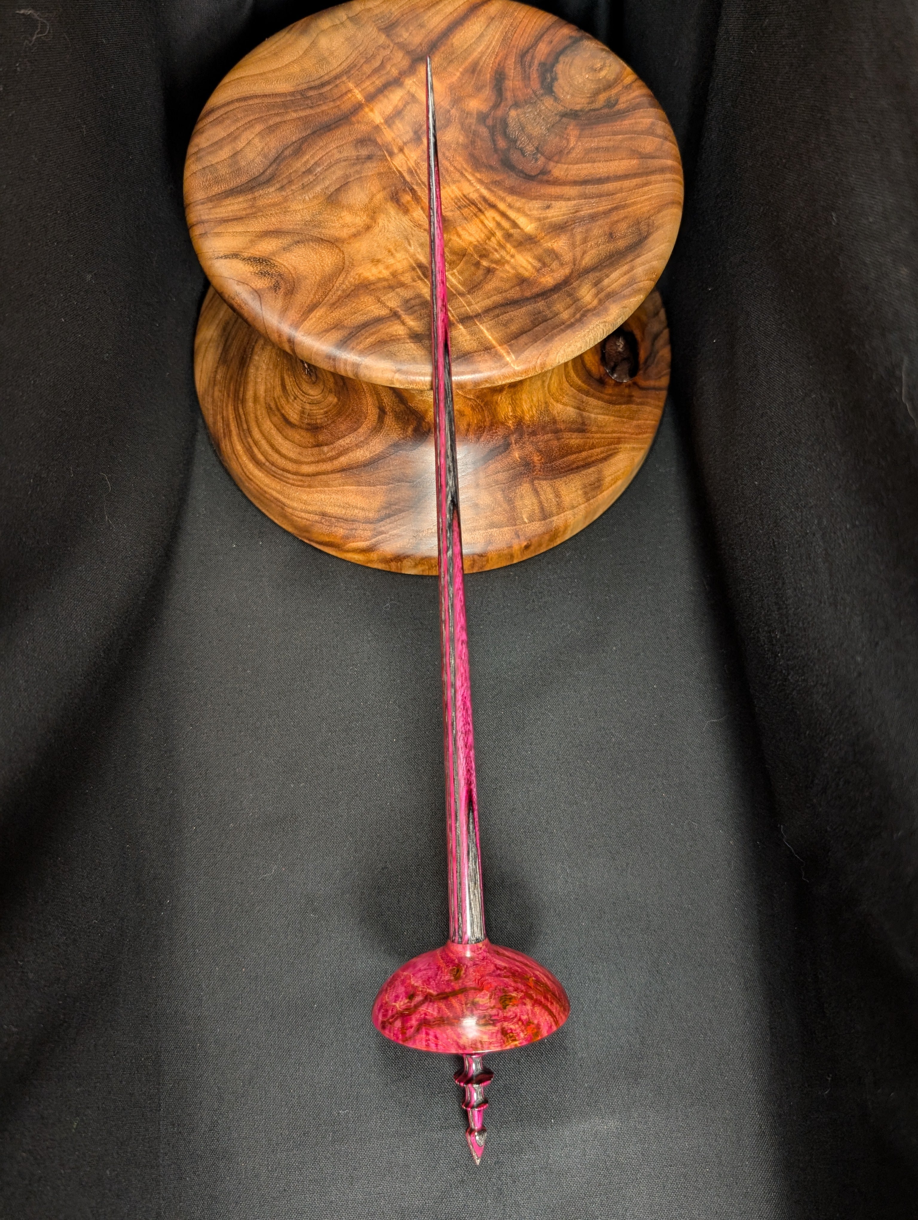 Ash Burl Tibetan Support Spindle