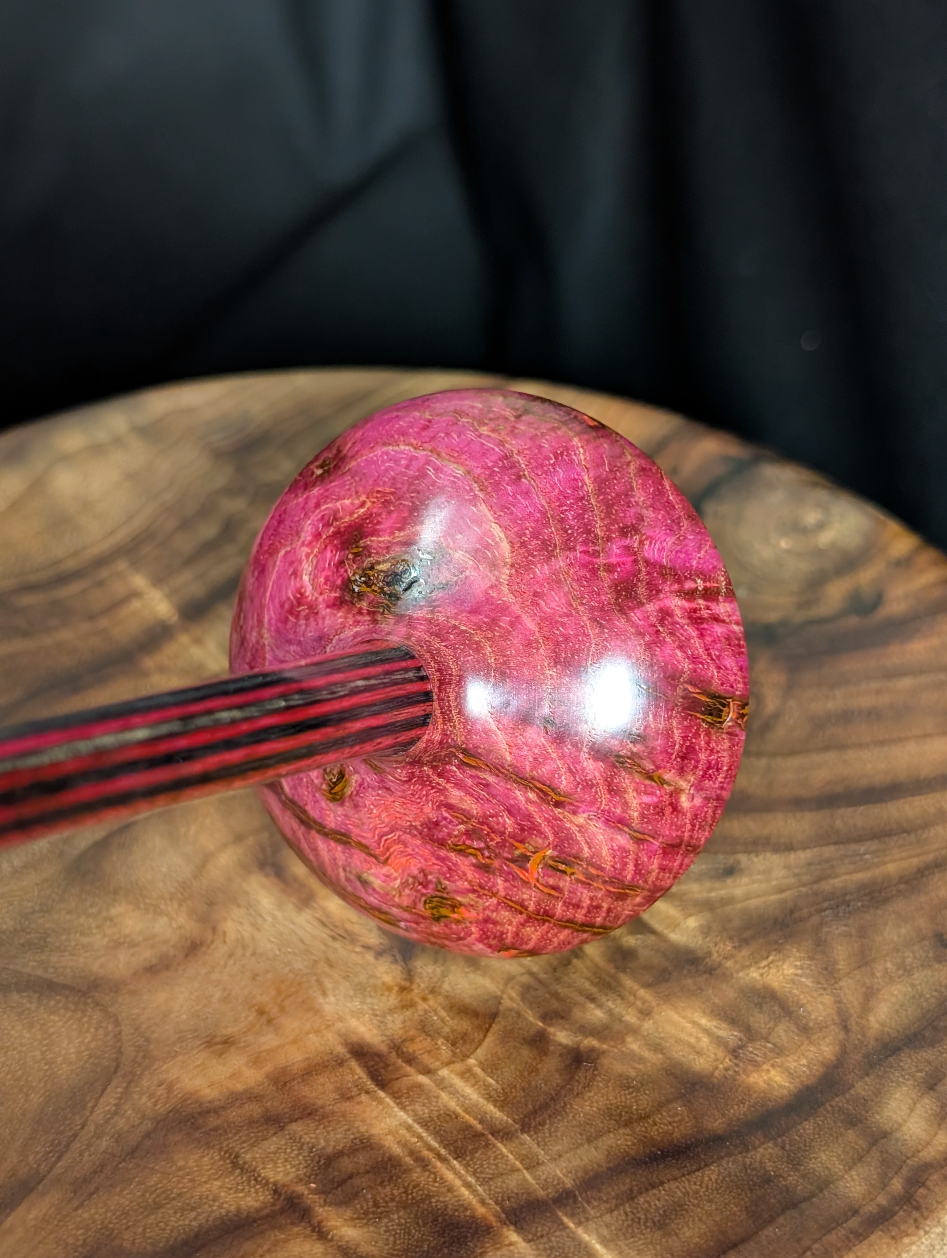 Ash Burl Tibetan Support Spindle