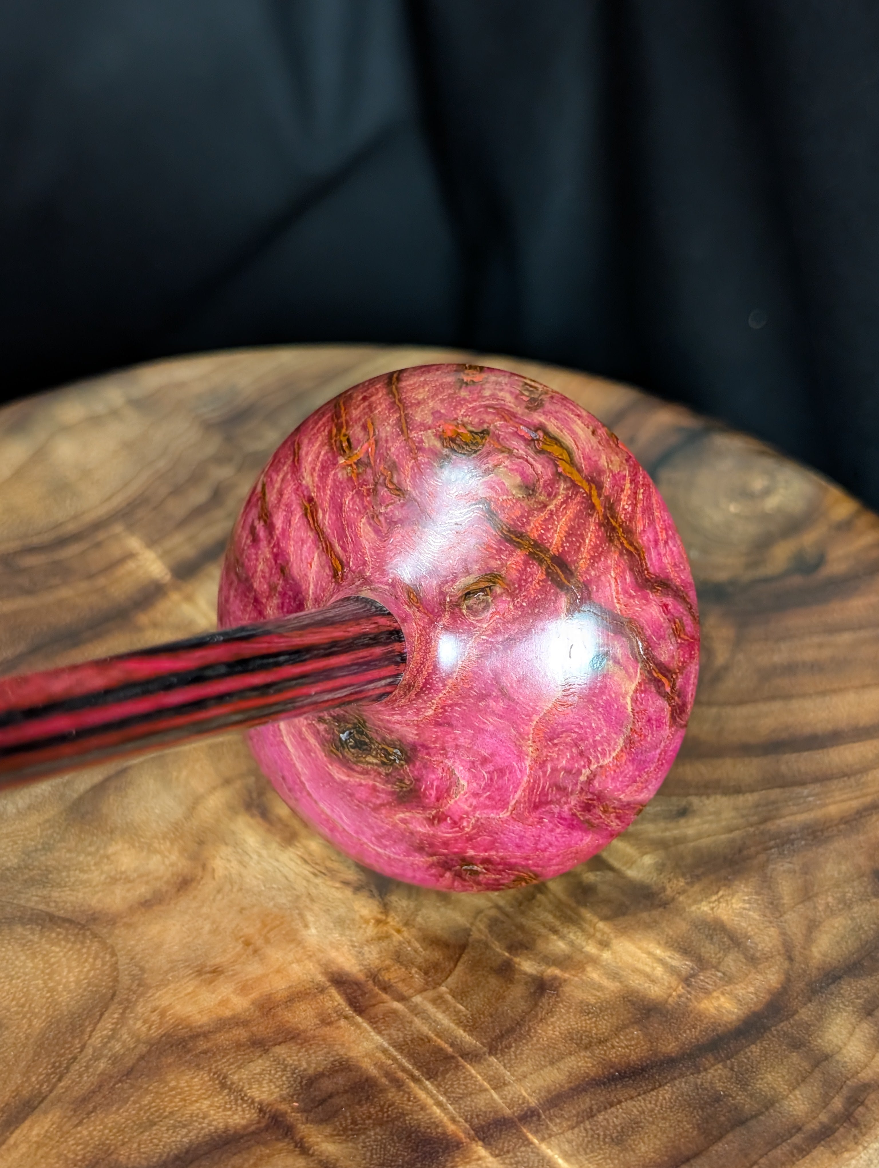 Ash Burl Tibetan Support Spindle