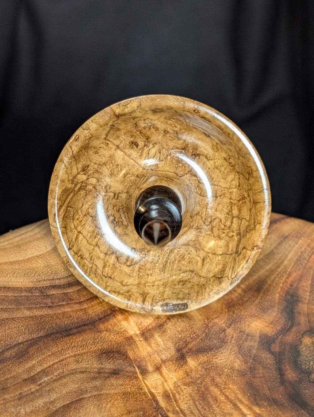 Teak Burl Tibetan Support Spindle