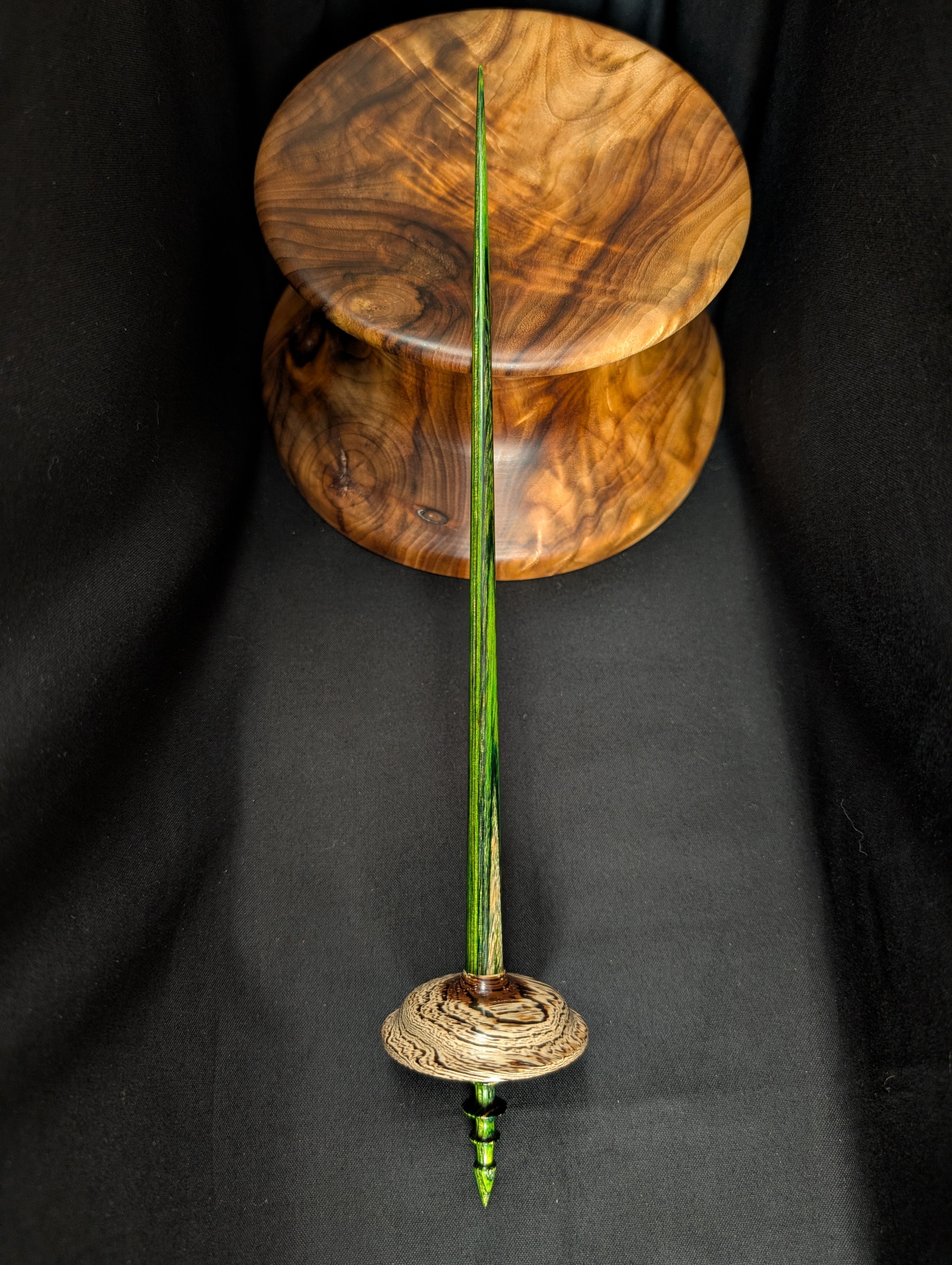 Bleached Wenge Tibetan Support Spindle