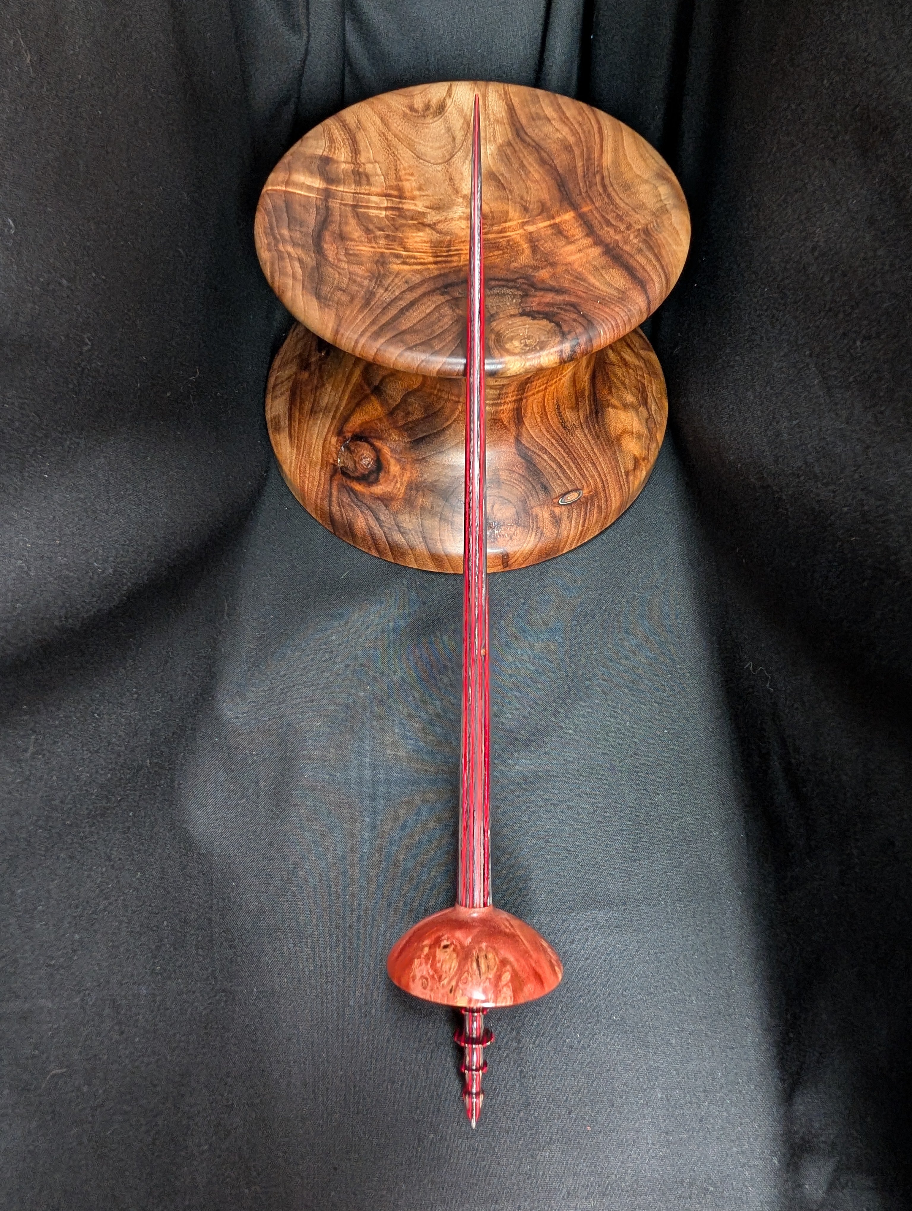 Fiddleback Maple Burl Tibetan Support Spindle