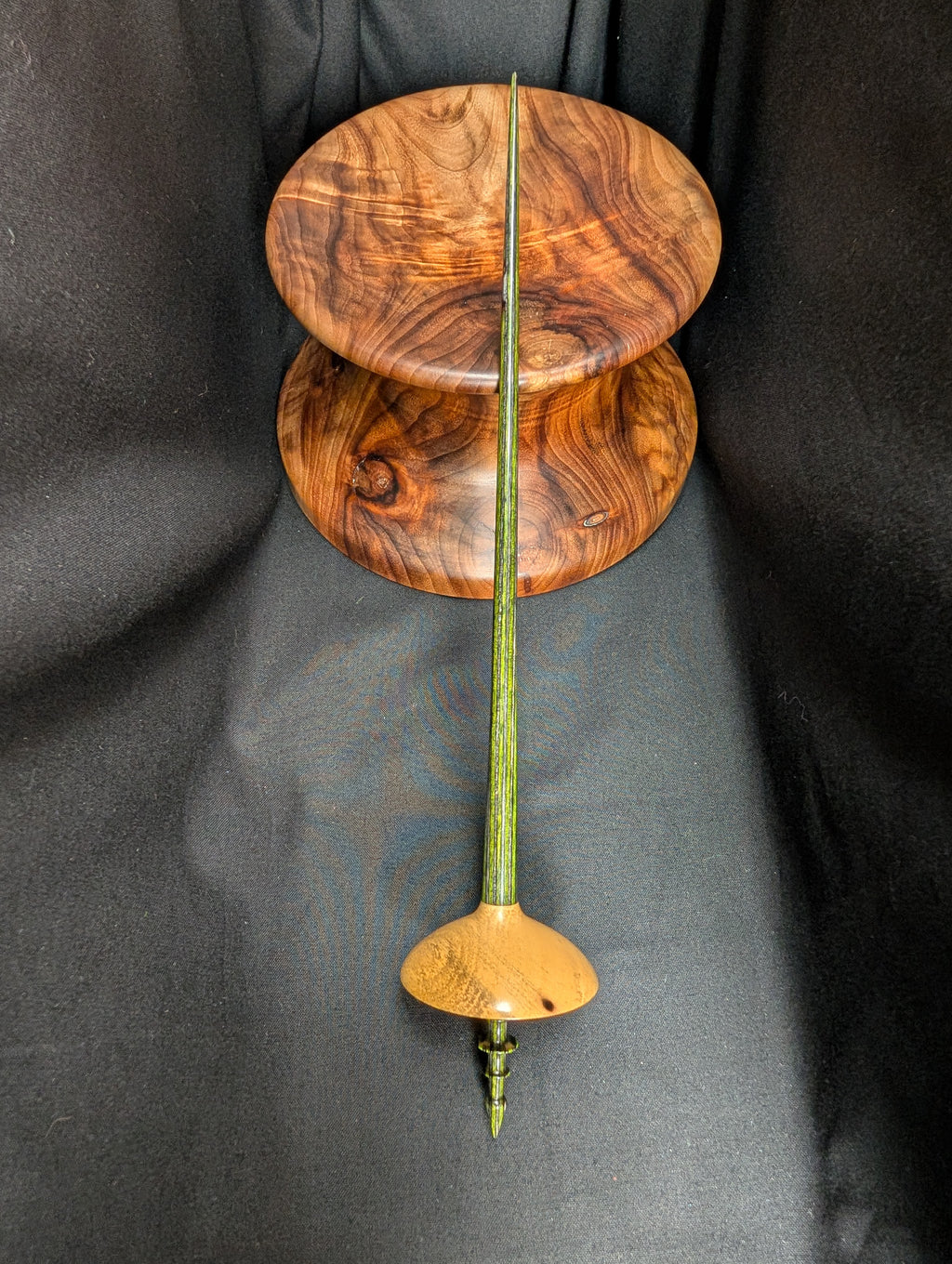 Black & White Ebony Tibetan Support Spindle