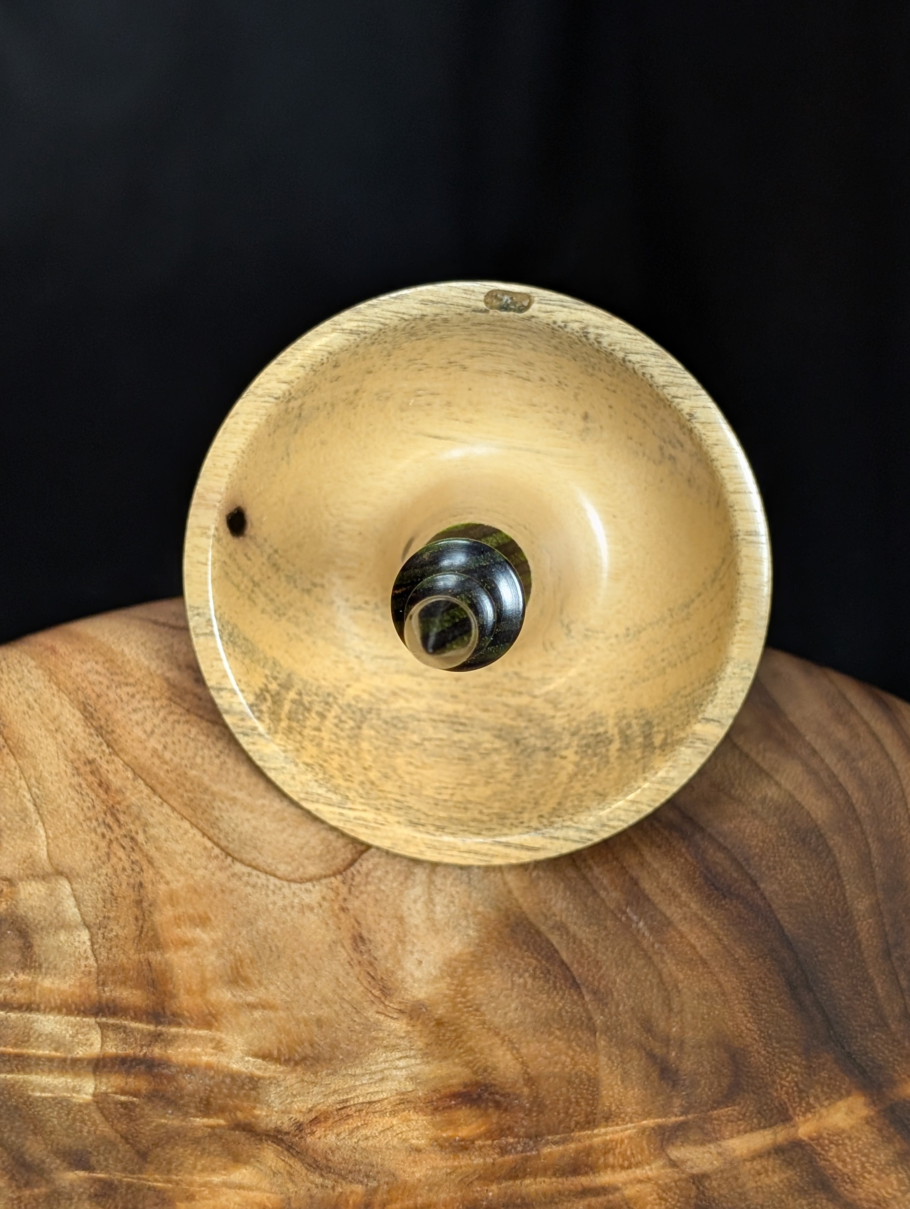 Black & White Ebony Tibetan Support Spindle