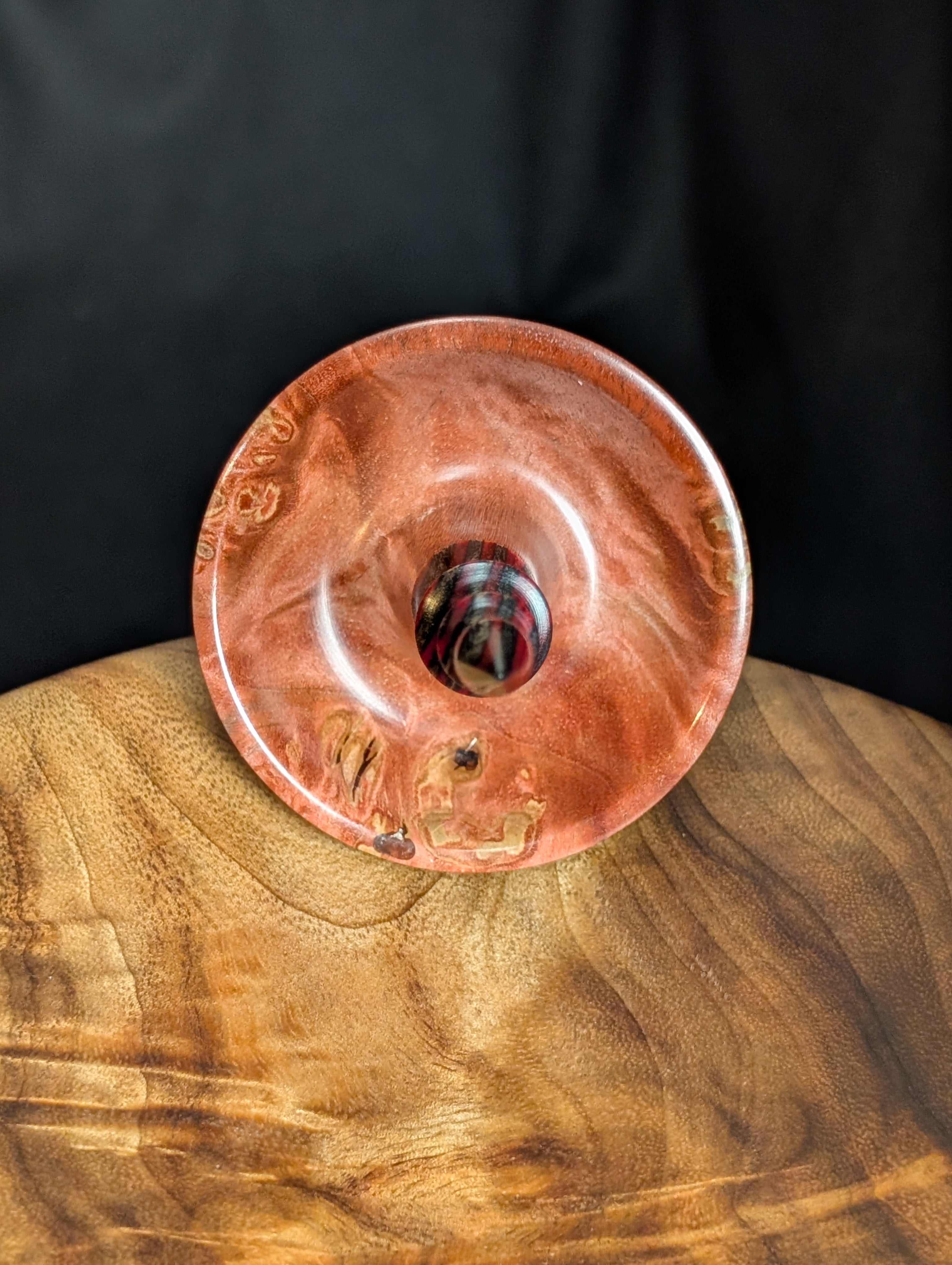 Fiddleback Maple Burl Tibetan Support Spindle