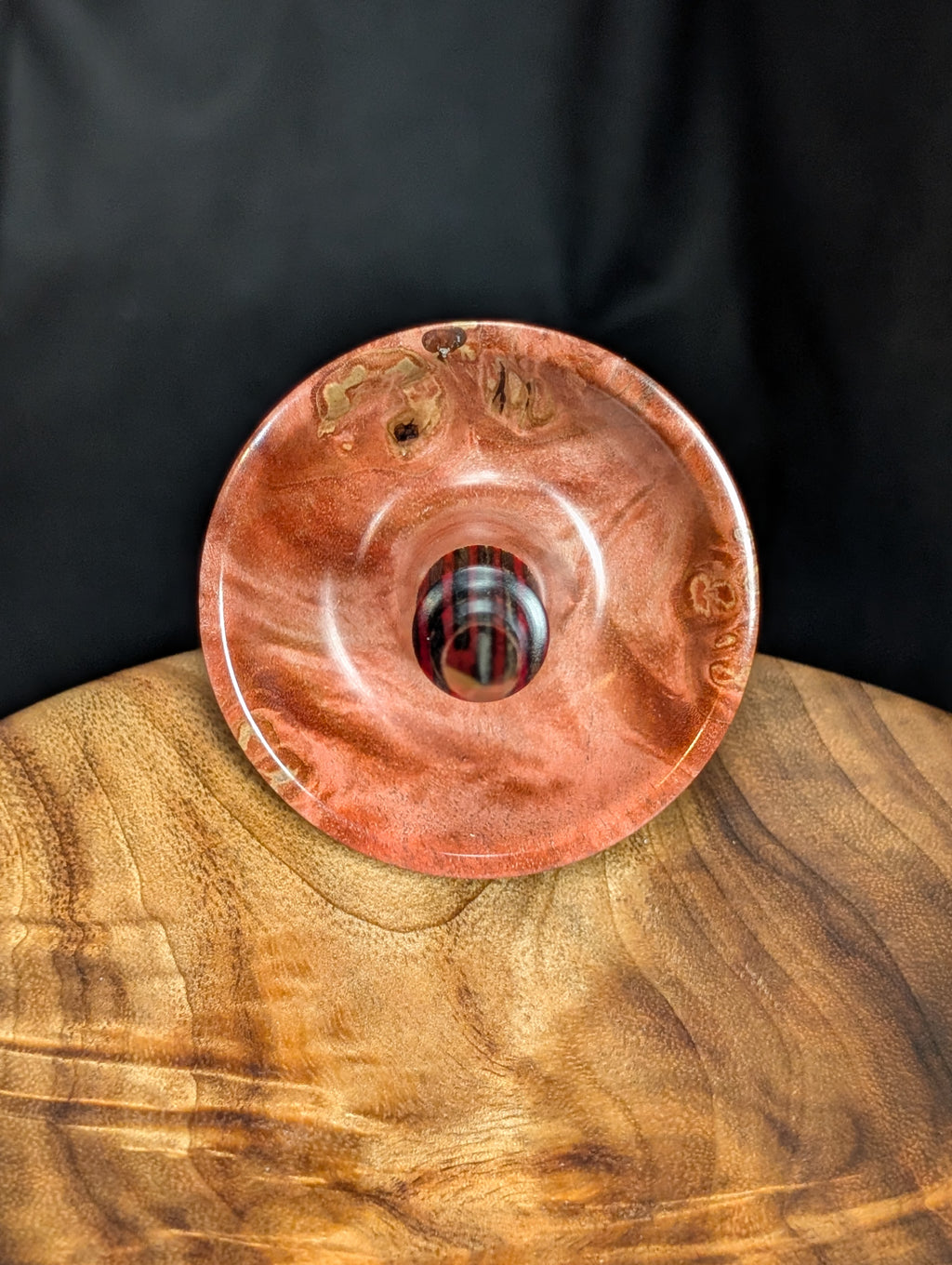 Fiddleback Maple Burl Tibetan Support Spindle