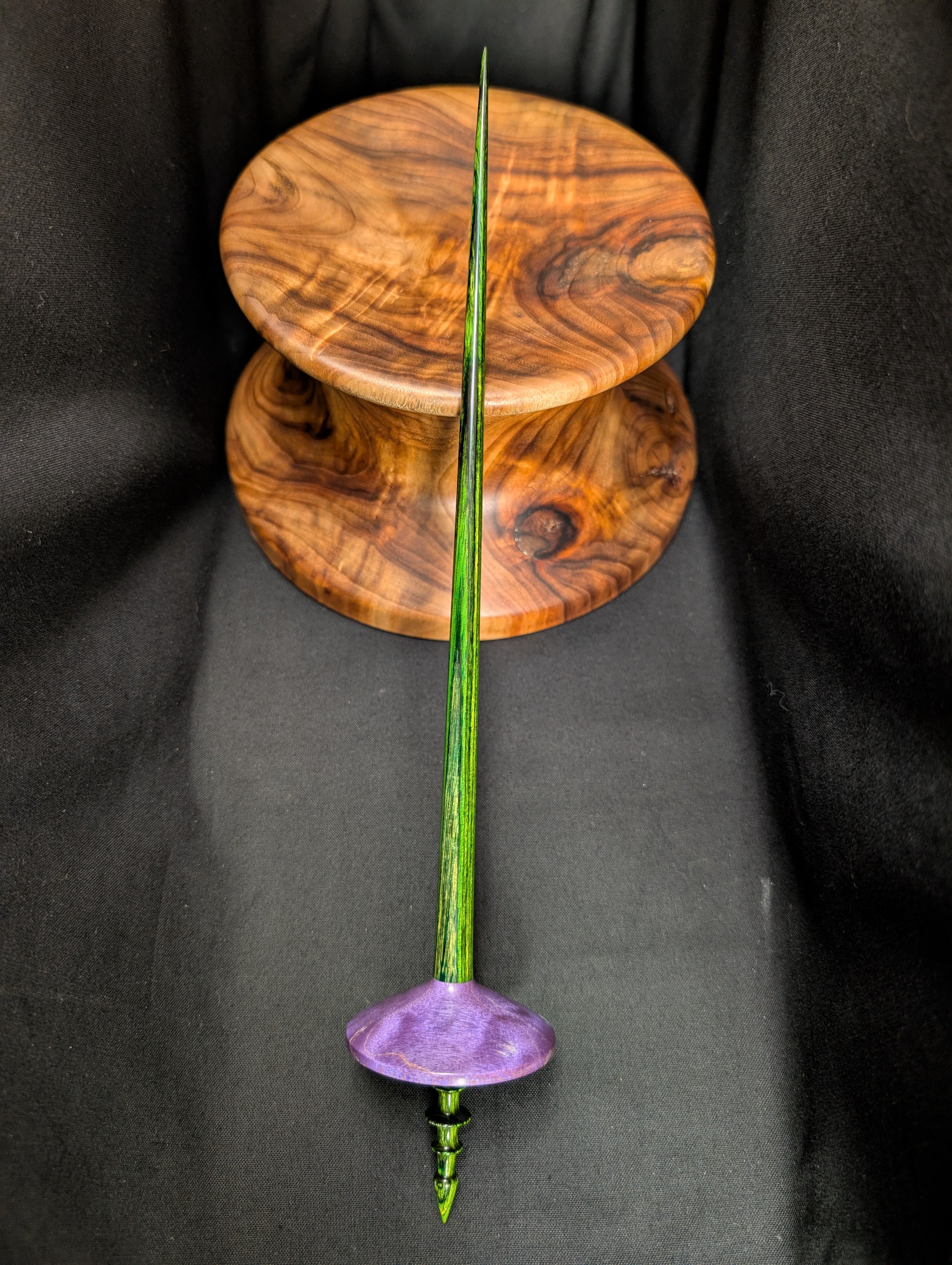 Quilted Maple Tibetan Support Spindle