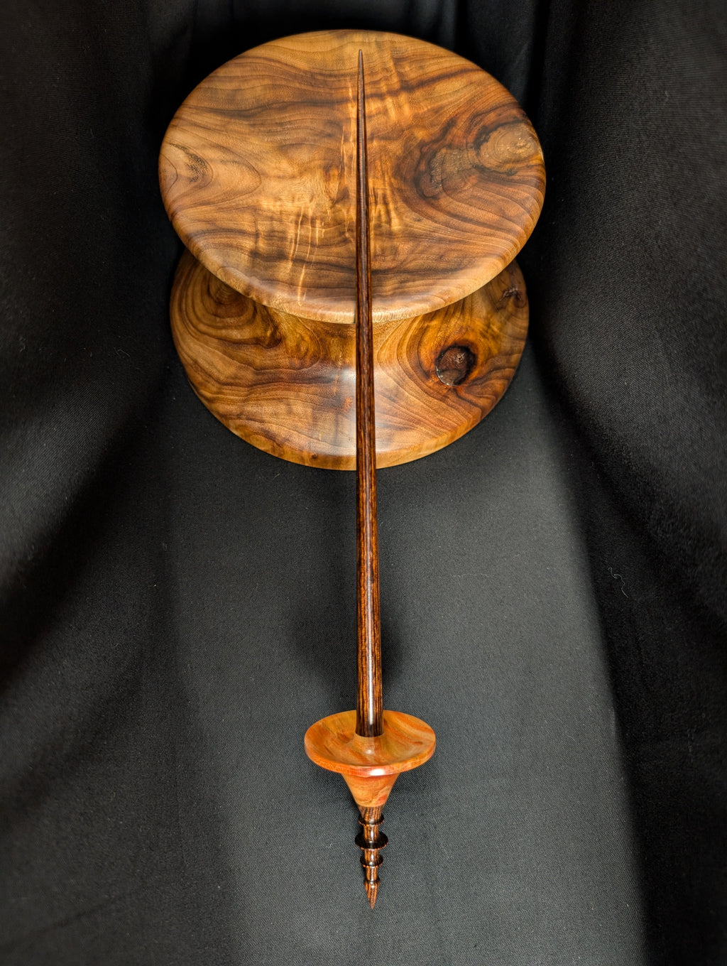 Flame Box Elder Tibetan Support Spindle