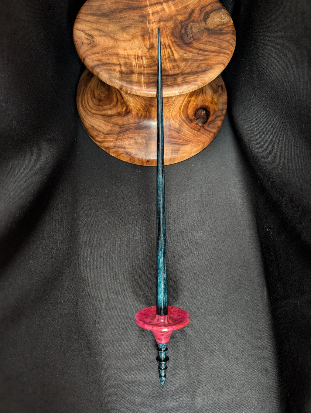 Redwood Lace Burl Tibetan Support Spindle