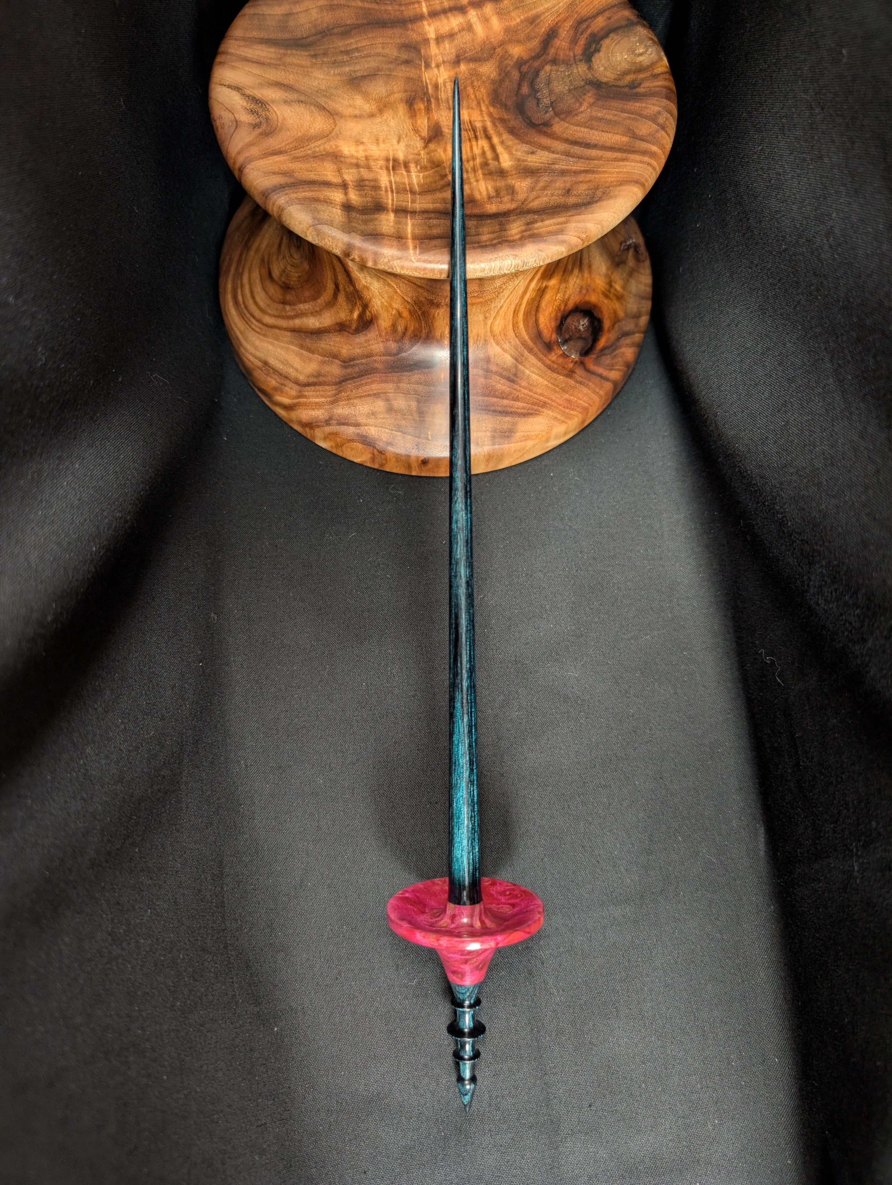 Redwood Lace Burl Tibetan Support Spindle