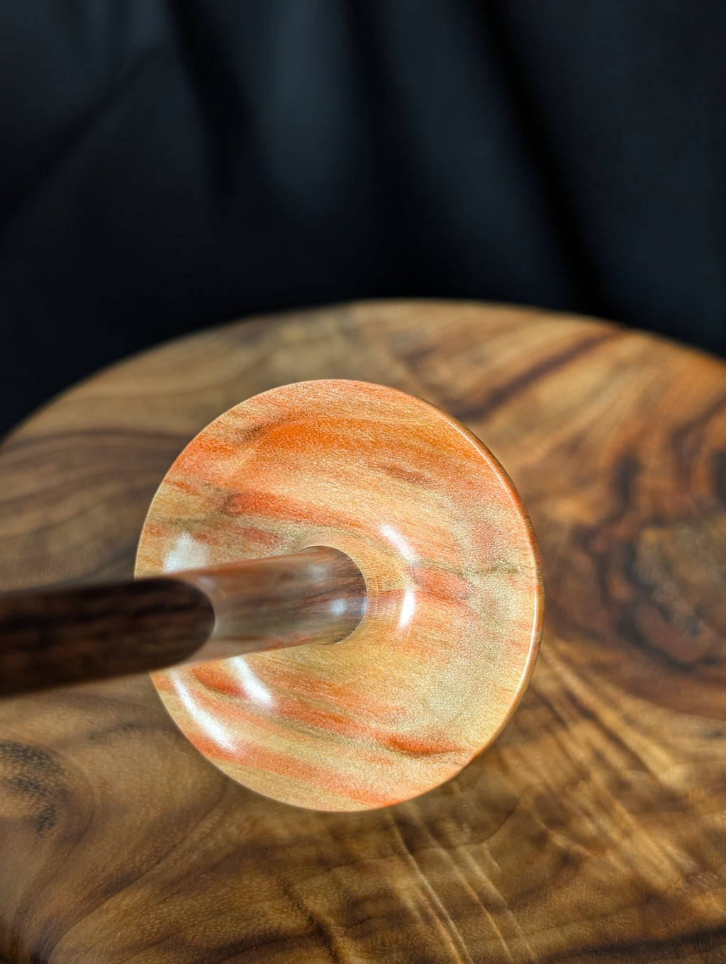 Flame Box Elder Tibetan Support Spindle