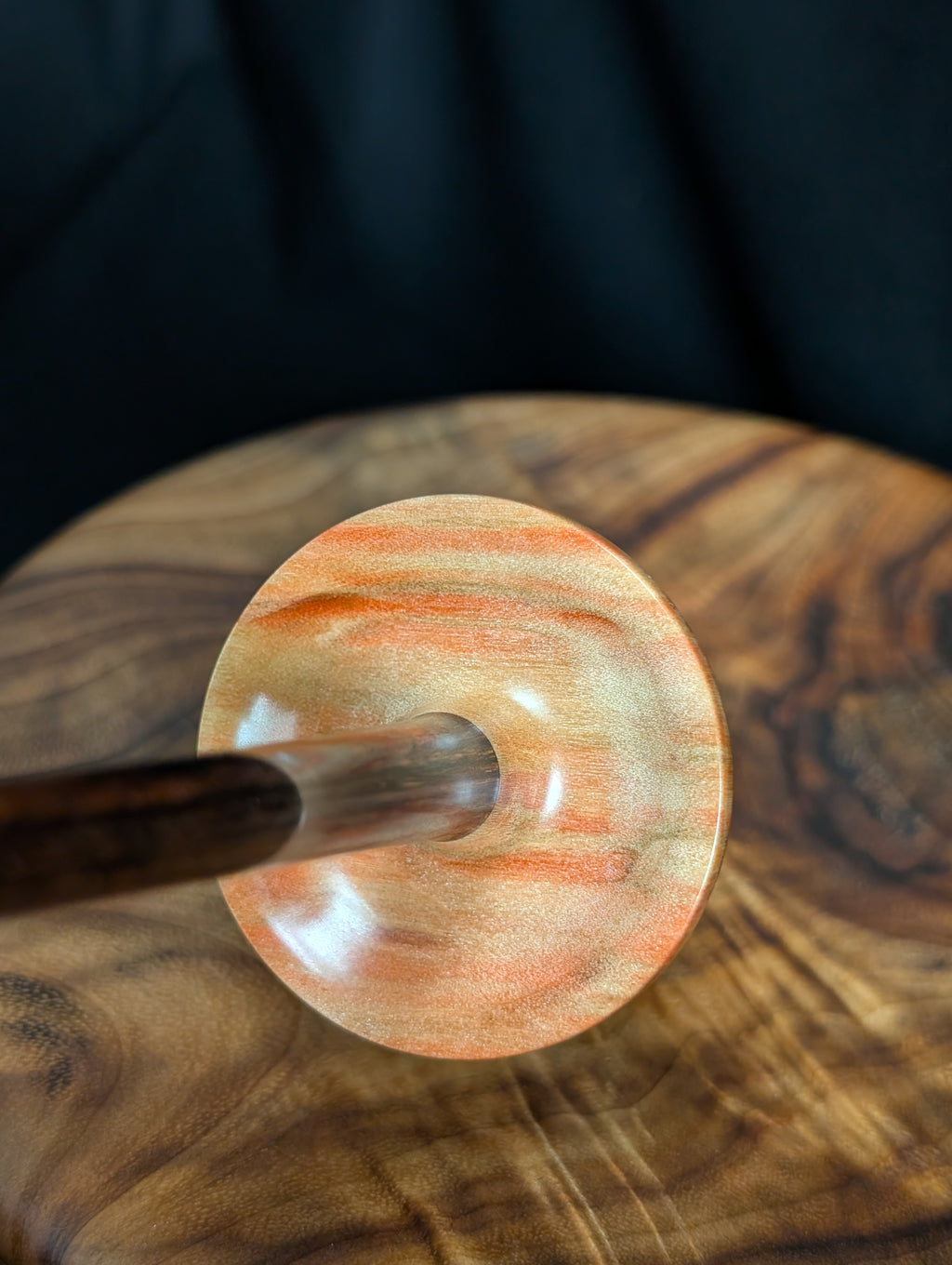 Flame Box Elder Tibetan Support Spindle