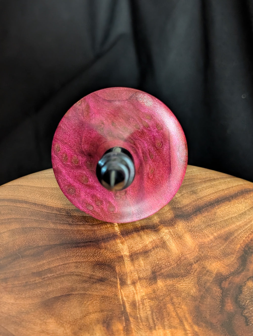 Redwood Lace Burl Tibetan Support Spindle