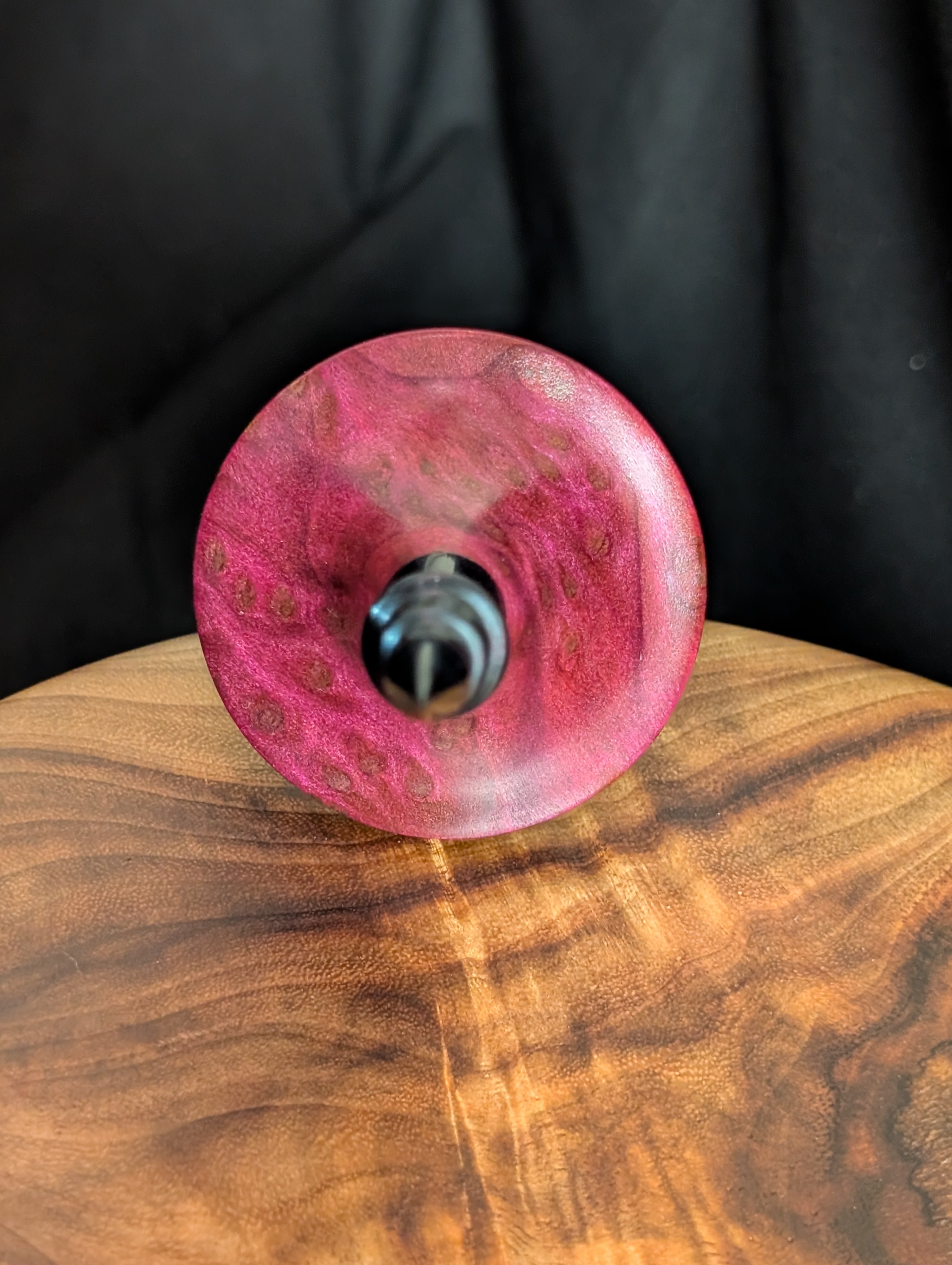 Redwood Lace Burl Tibetan Support Spindle