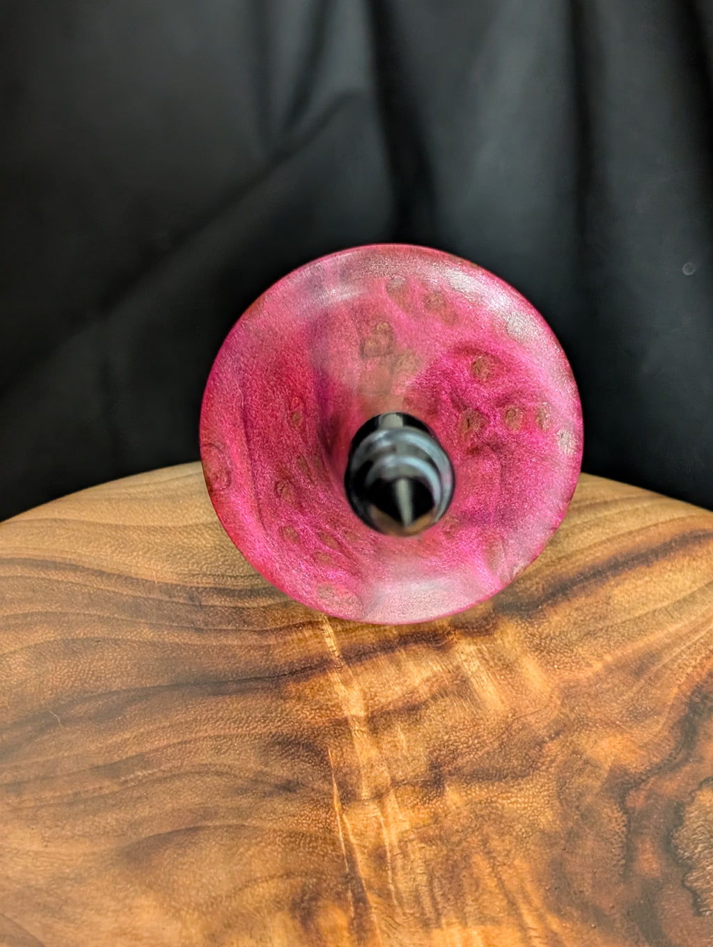 Redwood Lace Burl Tibetan Support Spindle