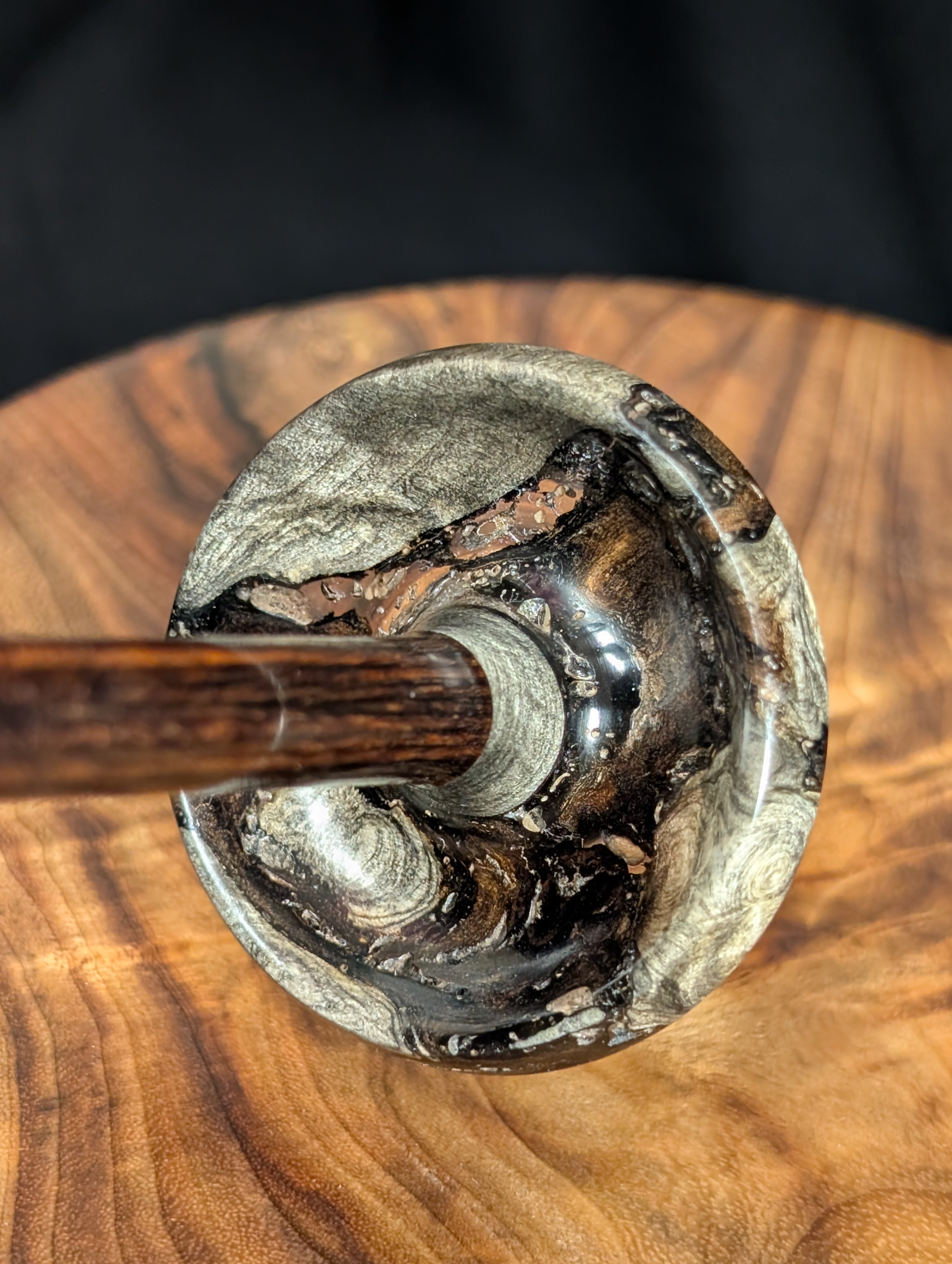 Buckeye Burl "Void" Tibetan Support Spindle