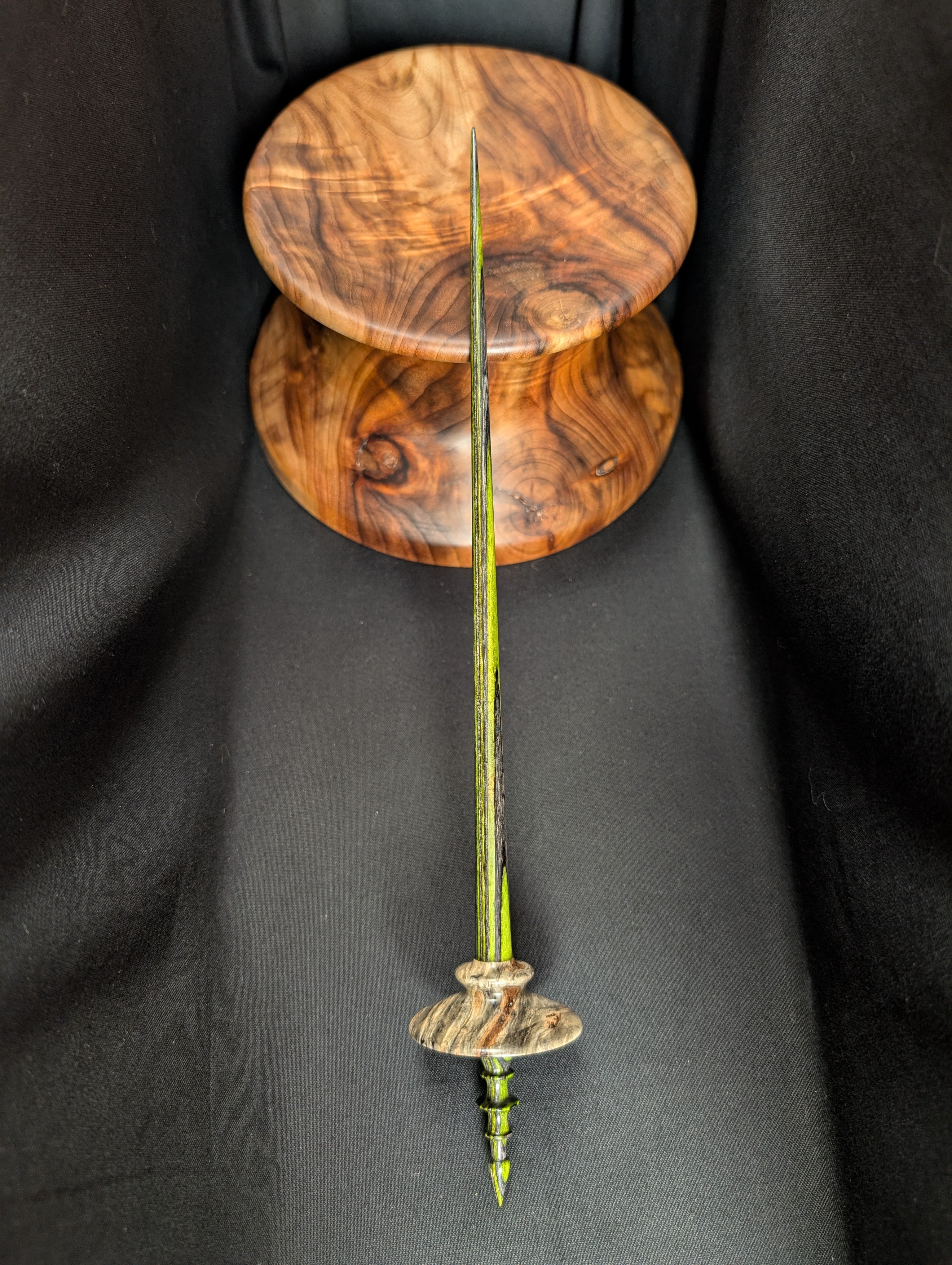 Buckeye Burl Tibeadan Support Spindle