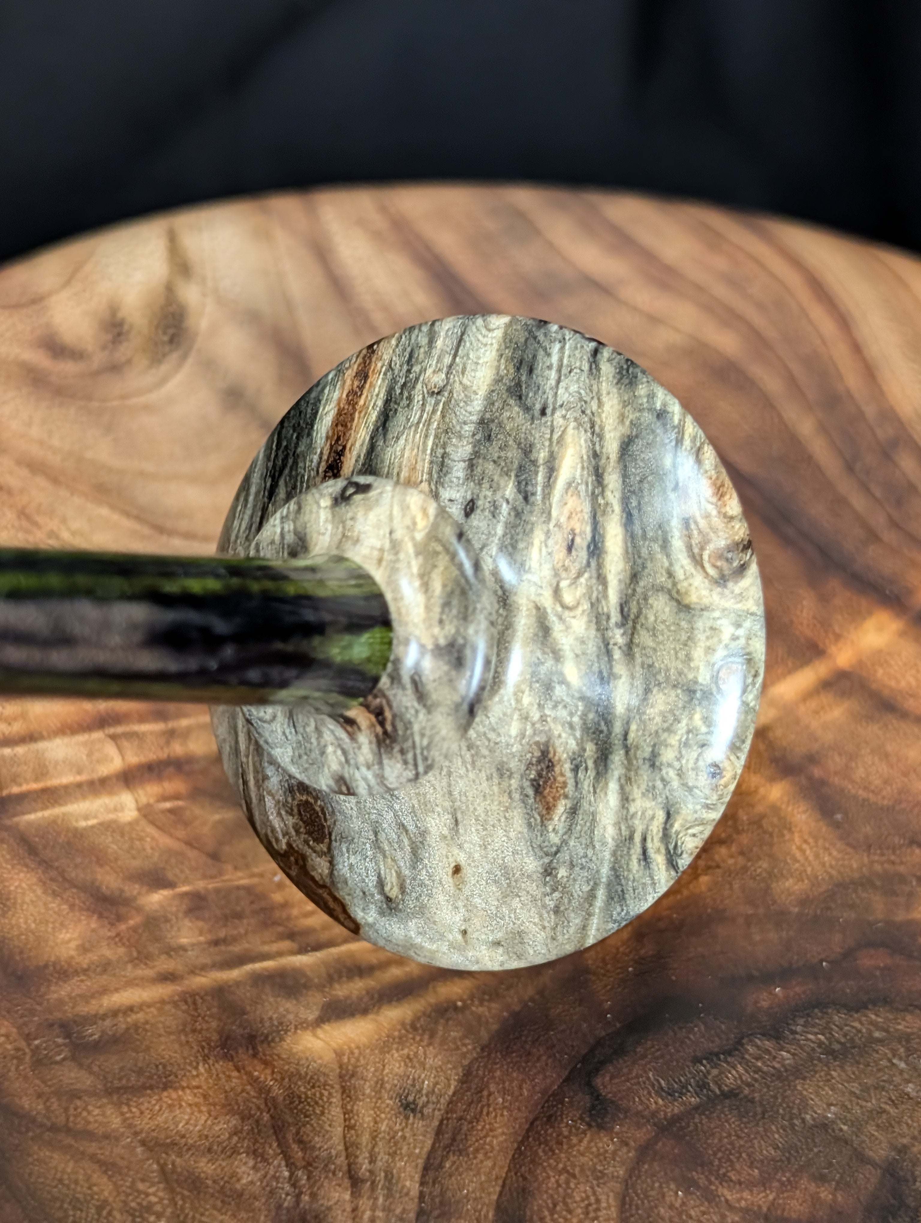 Buckeye Burl Tibeadan Support Spindle