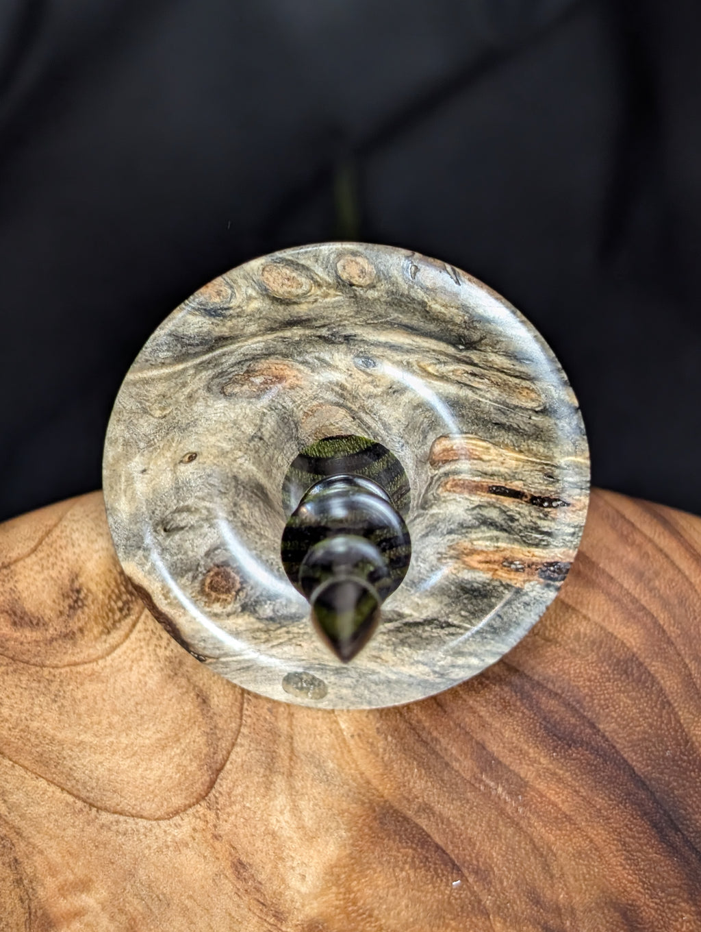 Buckeye Burl Tibeadan Support Spindle