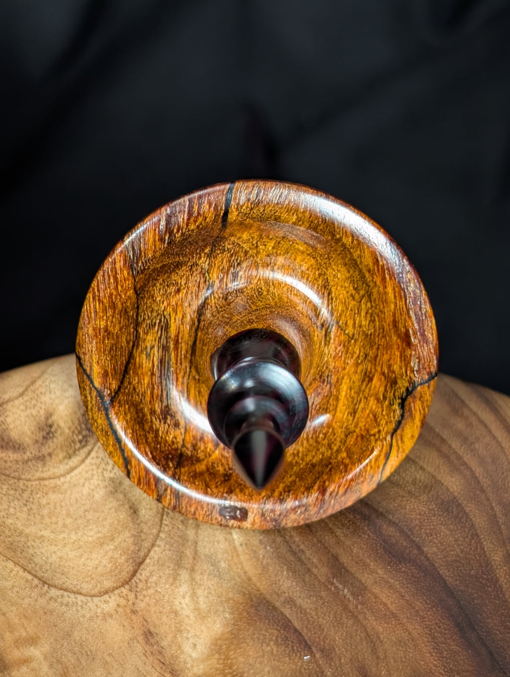 Punky Spalted Maple Tibeadan Support Spindle